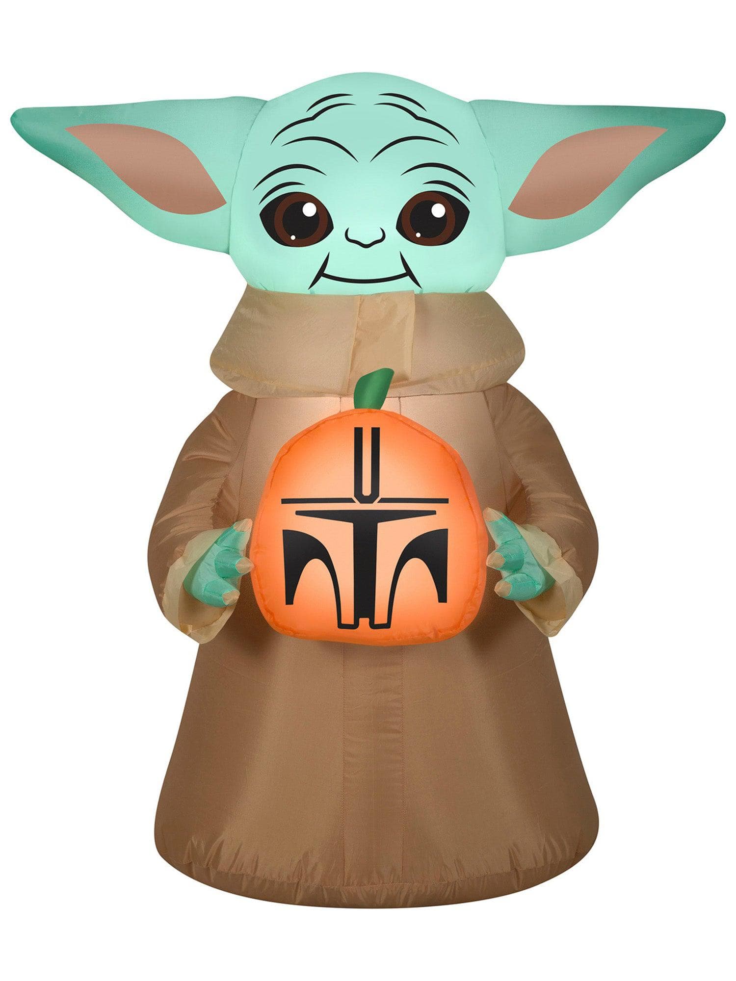 3.5 Foot Star Wars The Child & Pumpkin Light Up Halloween Inflatable Lawn Decor