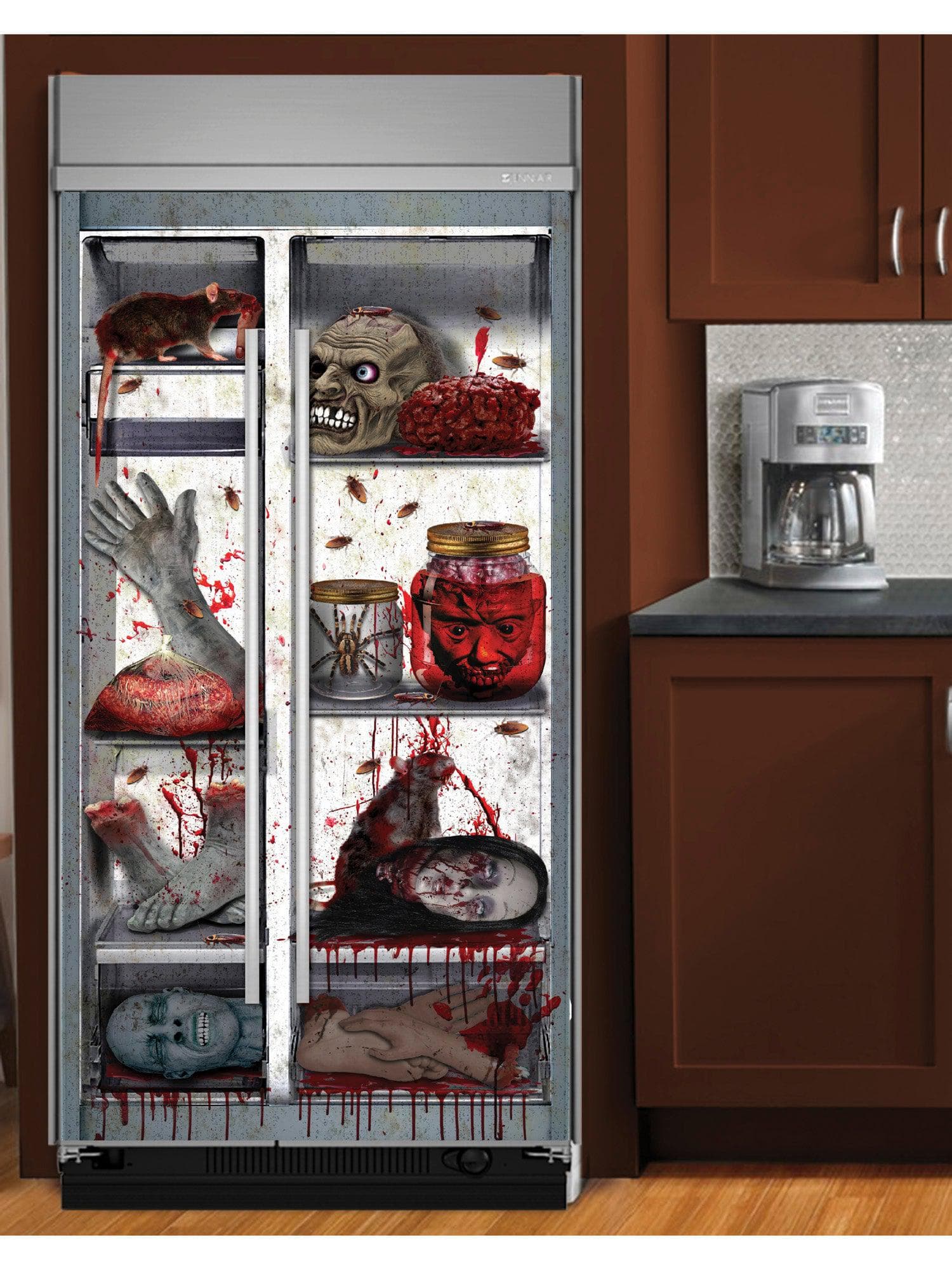 5 Foot Bloody Mess Refrigerator Cover Decoration - Image 3