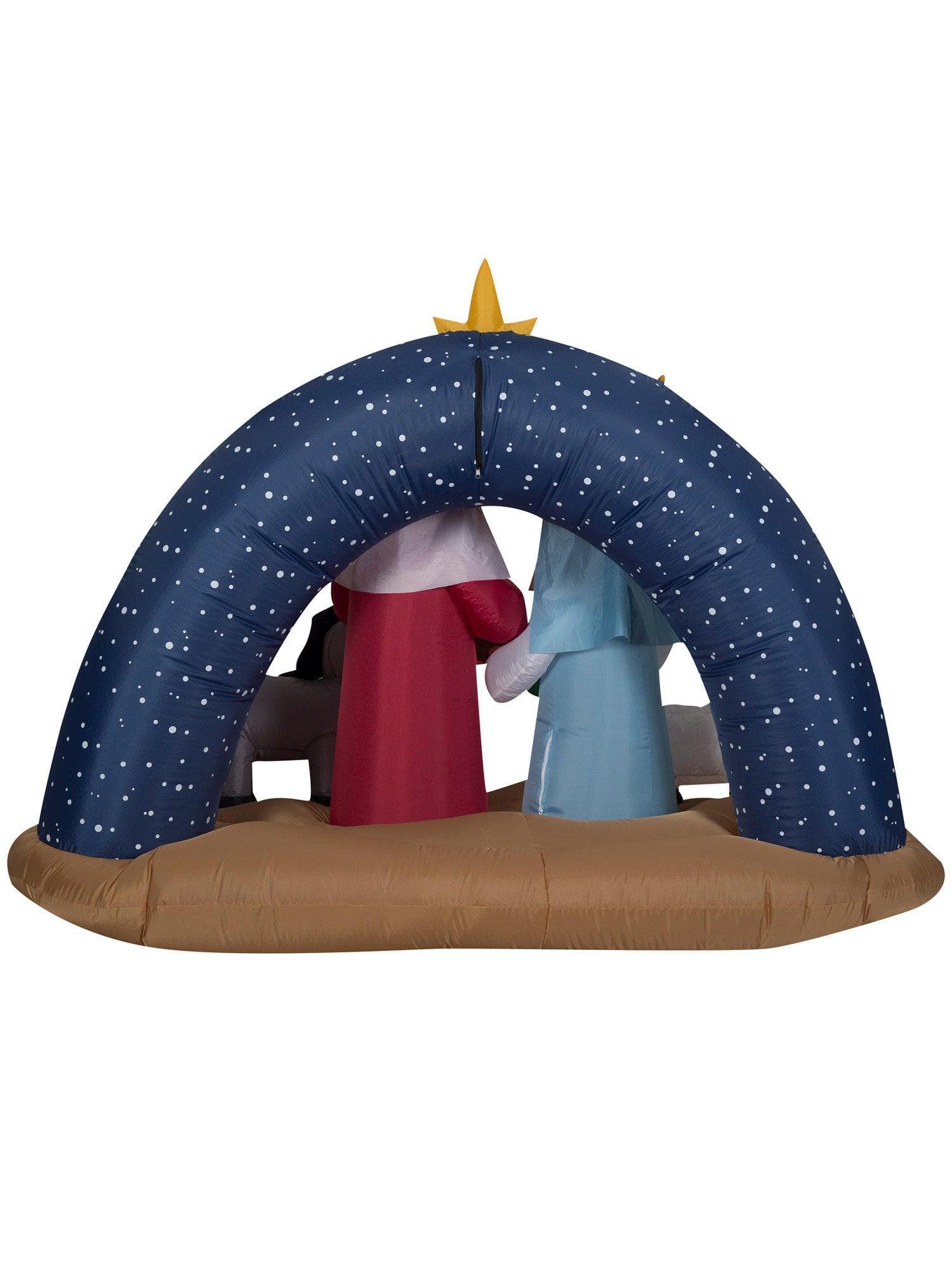 6.5 Foot Snowy Night Nativity Scene Light Up Christmas Inflatable Lawn Decor - Image 3