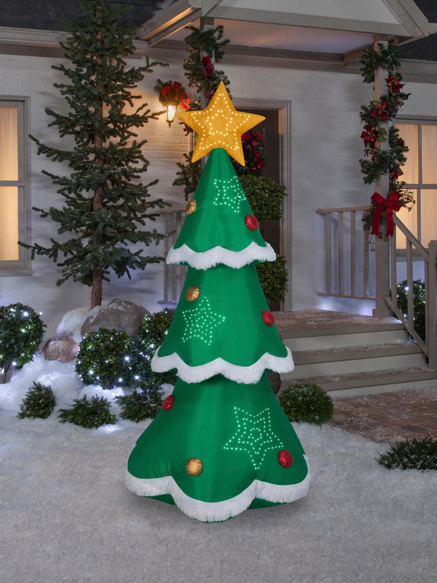 7.5 Foot Tree Light Up Christmas Inflatable Lawn Decor - Image 2