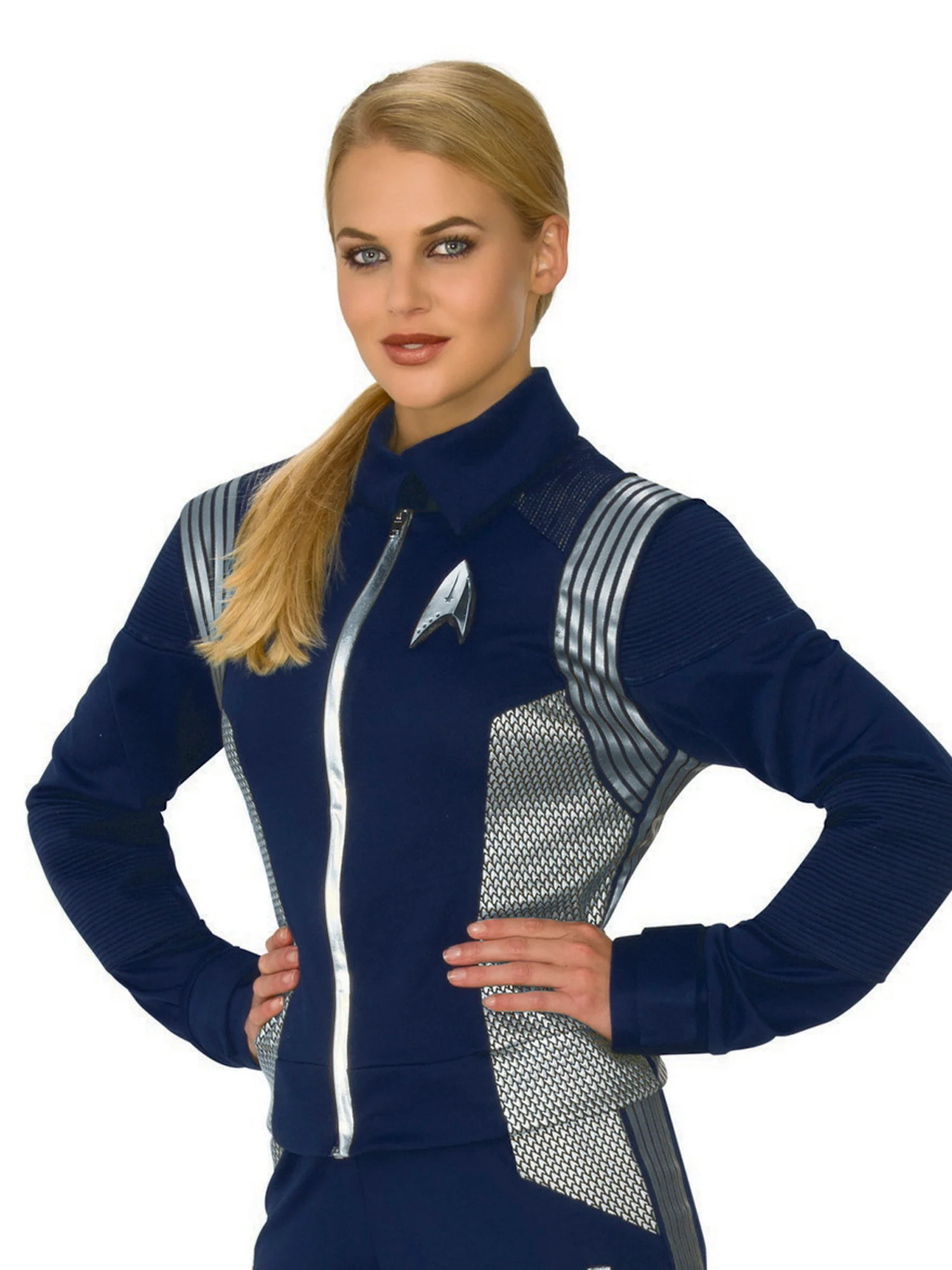 Women's Star Trek Discovery Silver Command Jacket - Deluxe