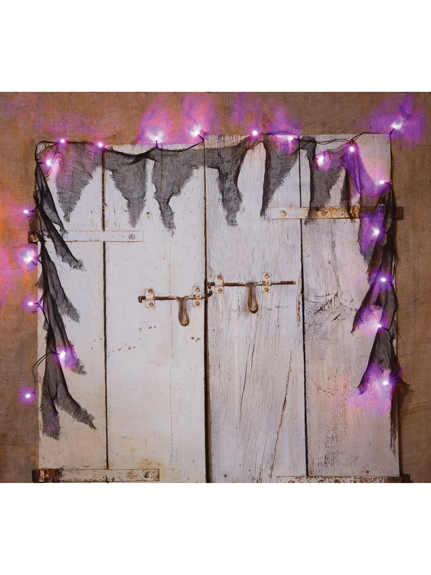 9 Foot Purple LED String Lights with Gauze