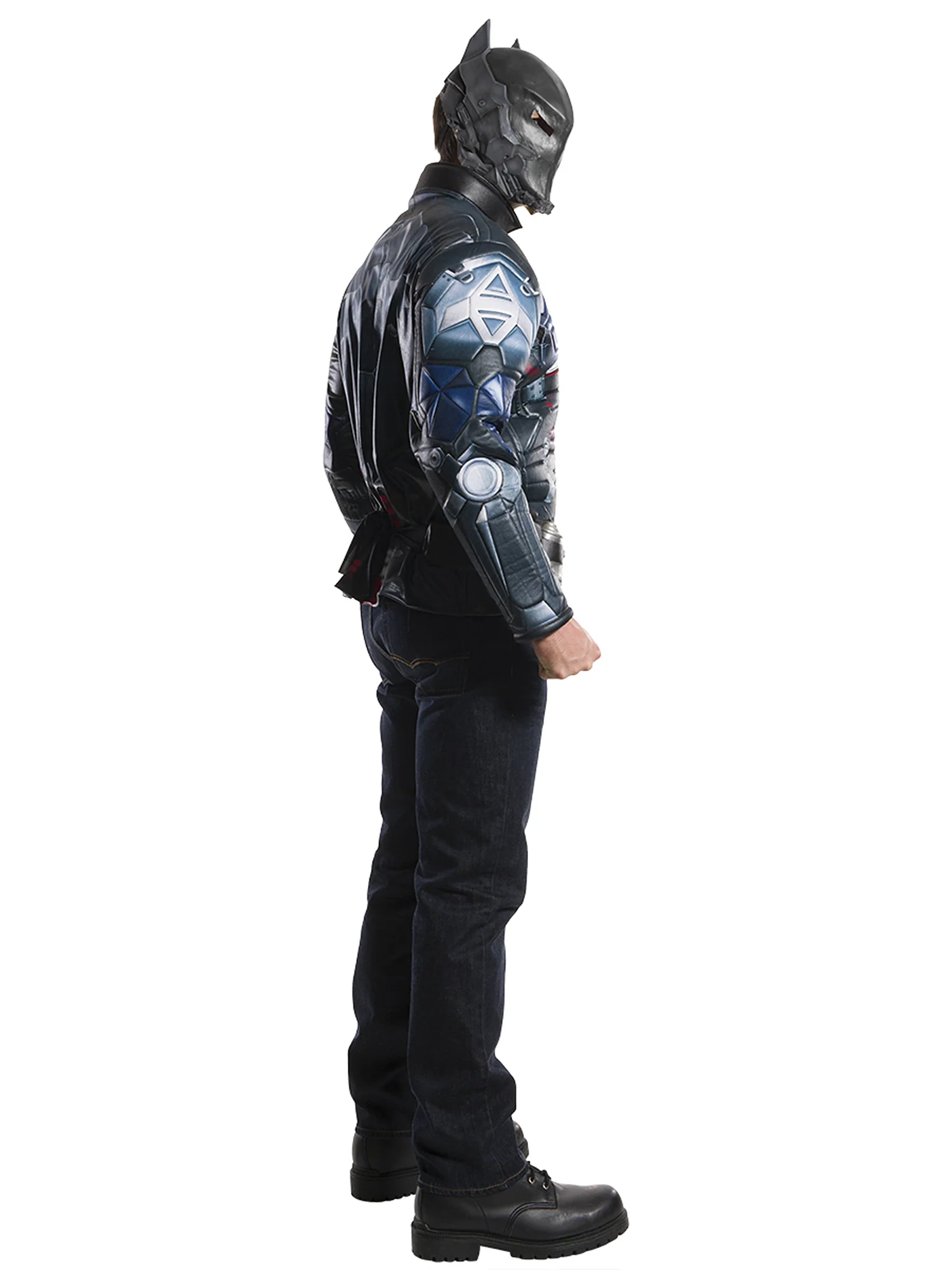 Men's Batman: Arkham City Muscle Chest Costume Top, Belt and Mask Set - Image 2