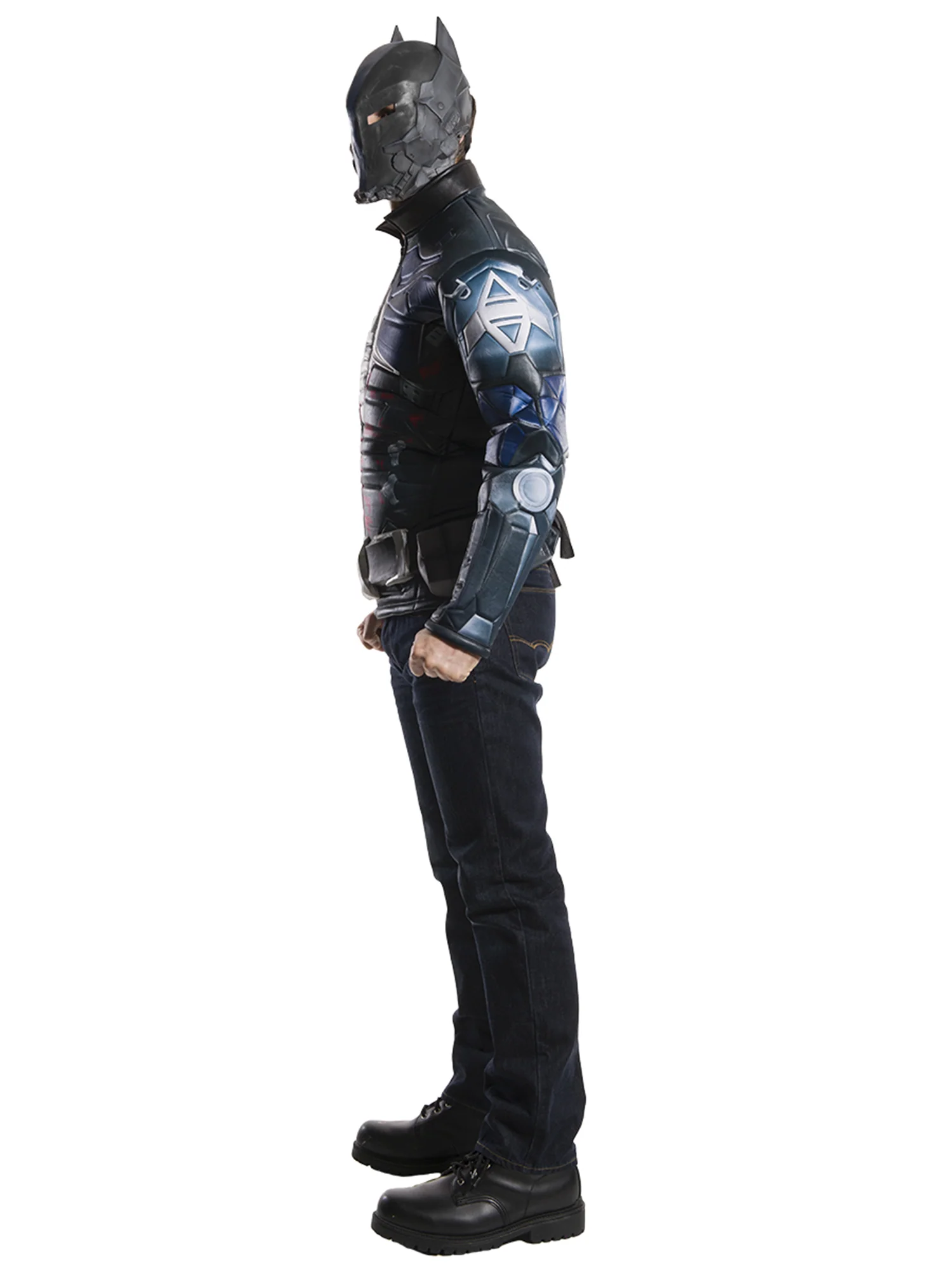 Men's Batman: Arkham City Muscle Chest Costume Top, Belt and Mask Set - Image 4