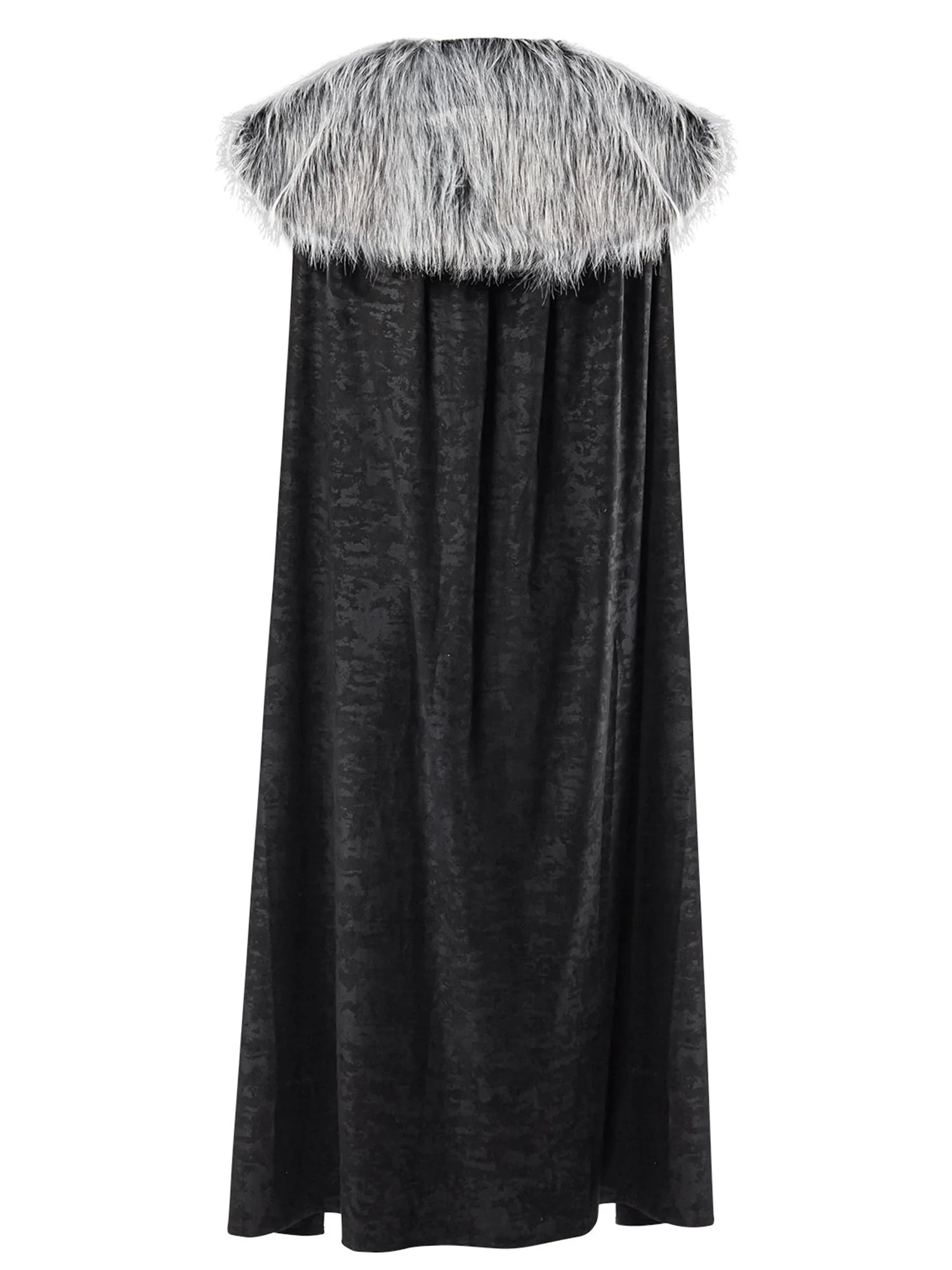 Adult Black Full Length Cape with Faux Fur Collar - Image 8