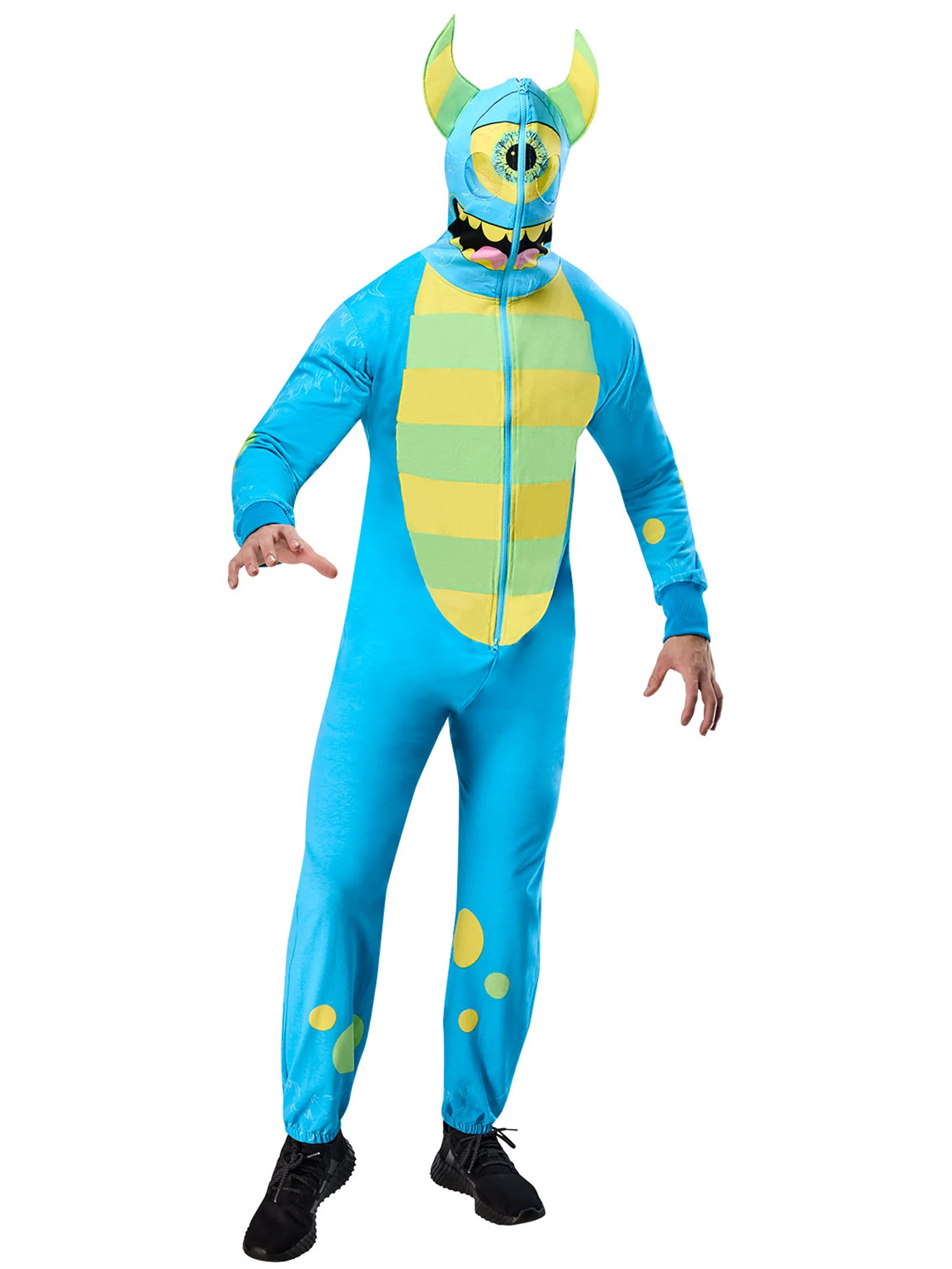 Adult Blue Monster Zipsters Hooded Costume