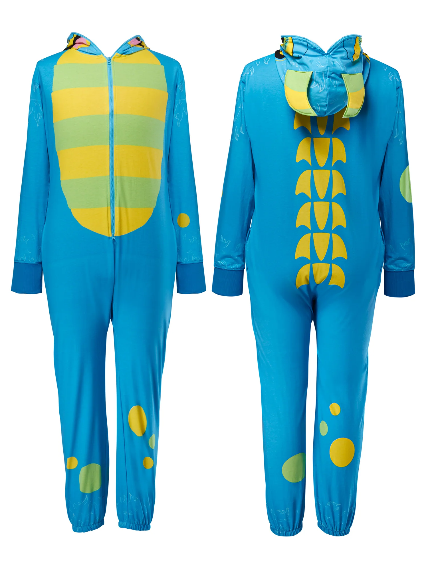 Adult Blue Monster Zipsters Hooded Costume - Image 6