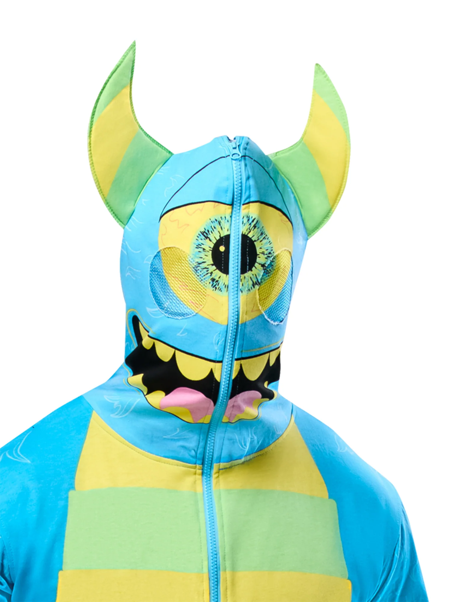 Adult Blue Monster Zipsters Hooded Costume - Image 7