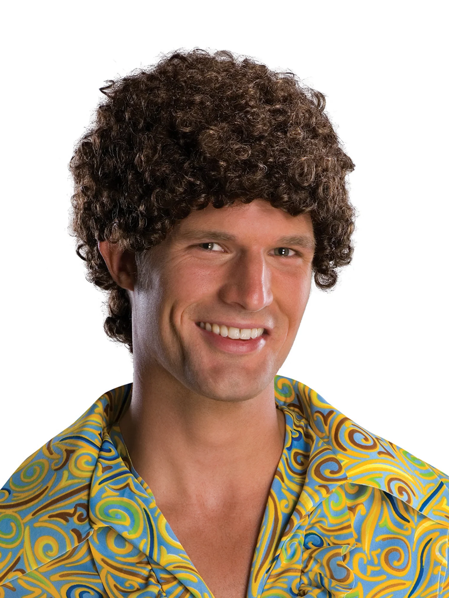 Adult Brunette Tight Curl Wig