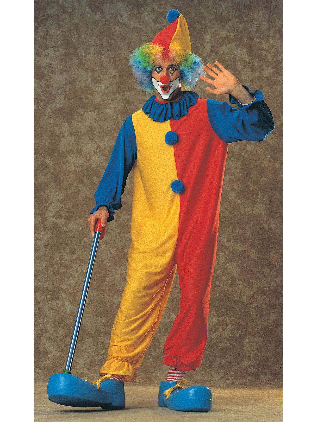 Adult Red and Yellow Classic Clown Costume