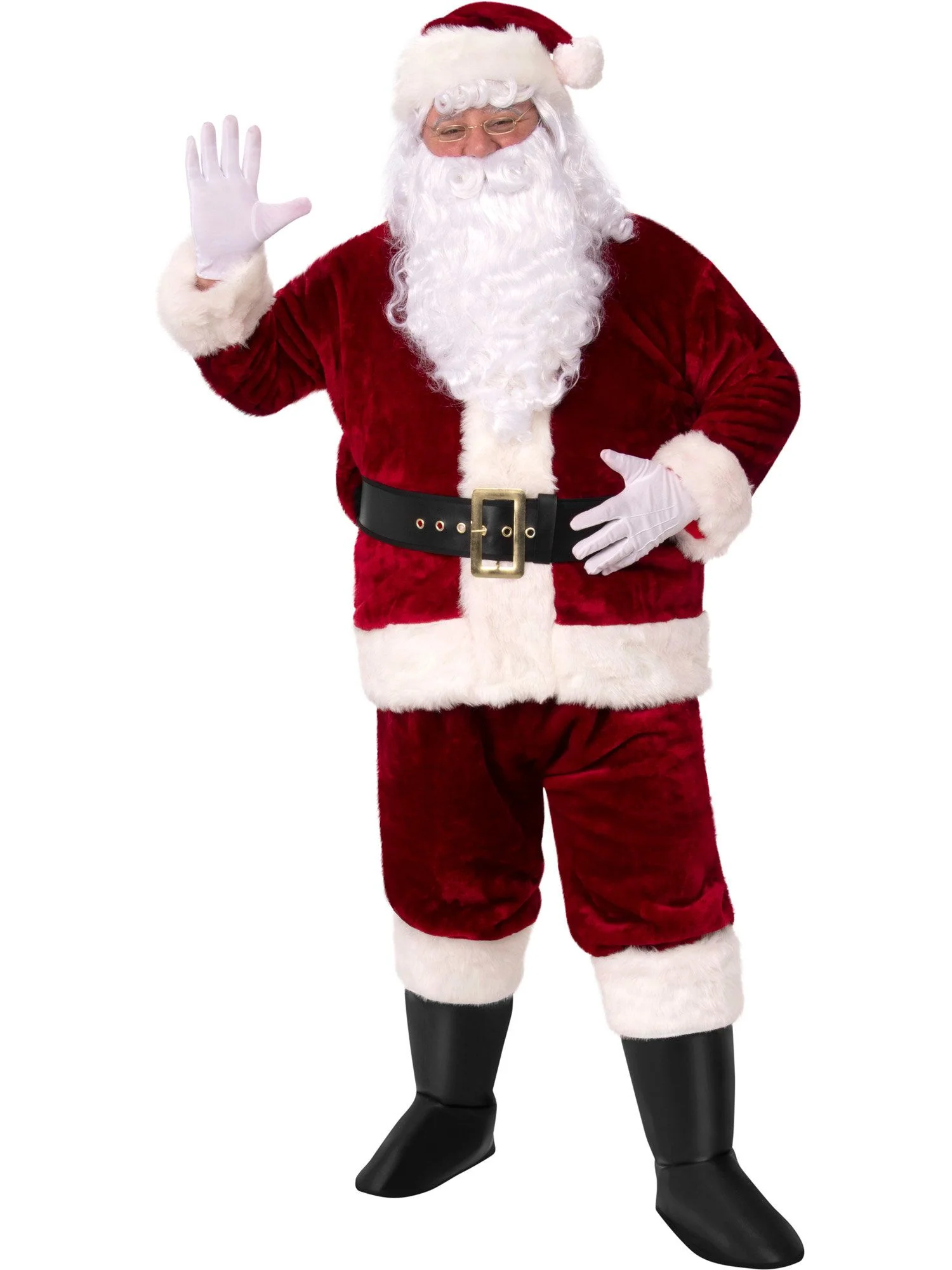 Men's Big and Tall Crimson Imperial Santa Suit Costume - Professional