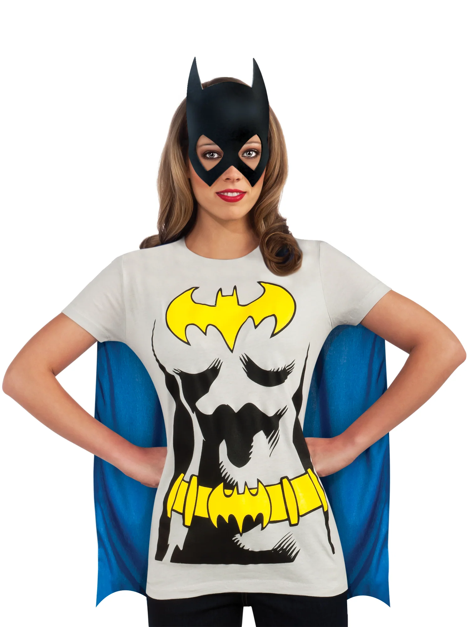Women's DC Comics Batgirl T-Shirt, Cape and Mask Set - Image 3