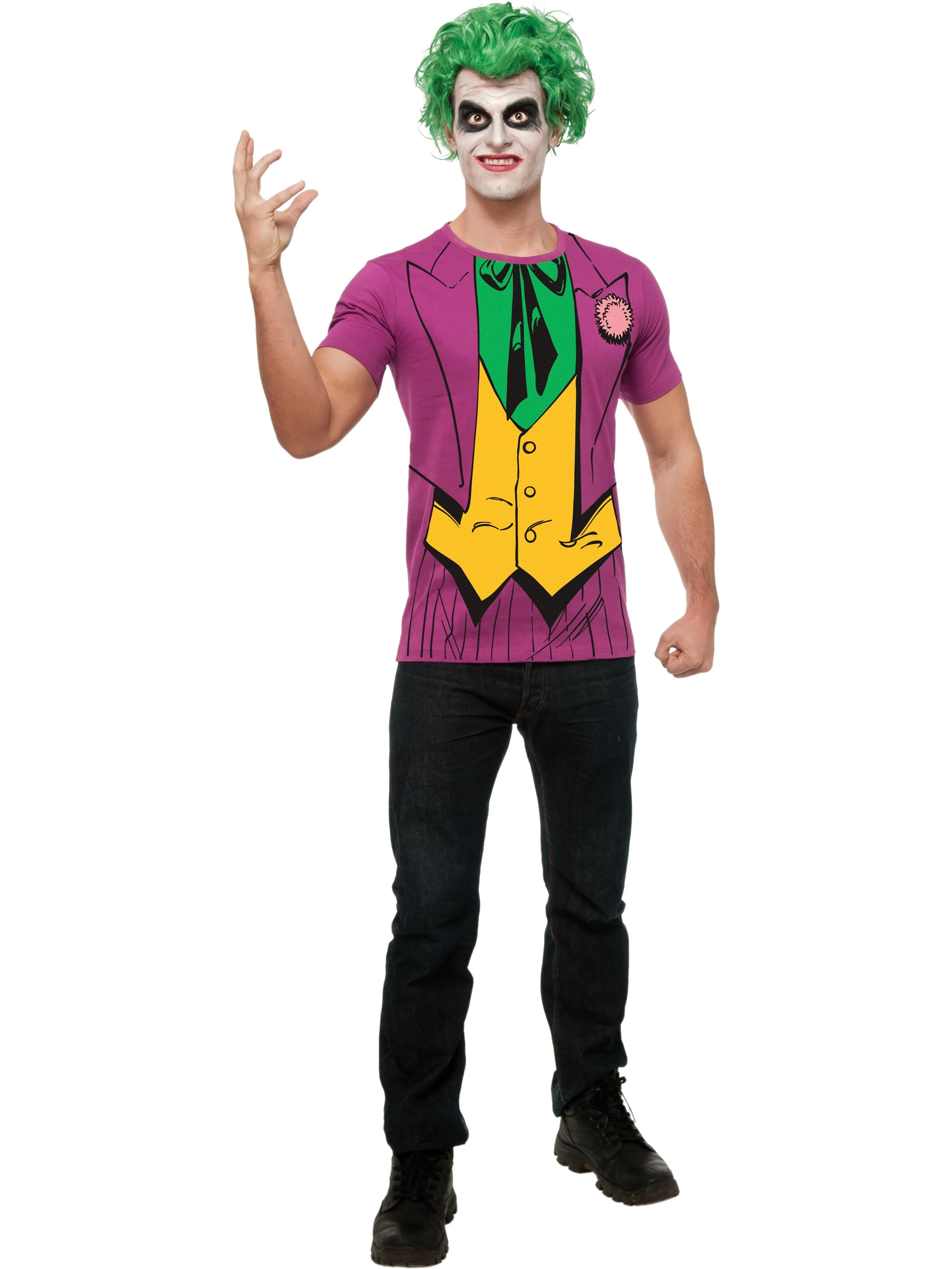 Men's DC Comics Joker T-Shirt and Wig Set