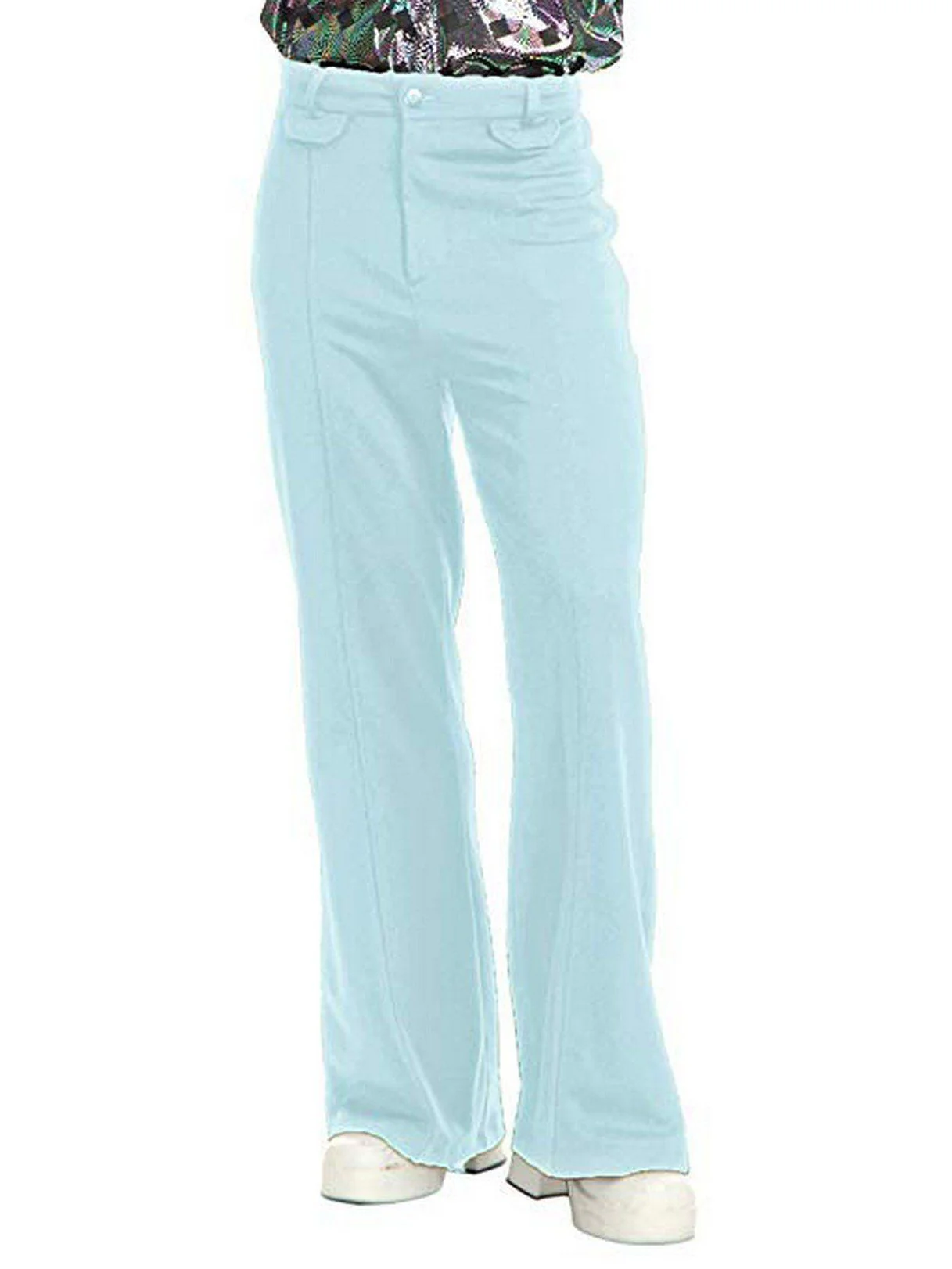 Adult Disco Pants Powder Blue Costume