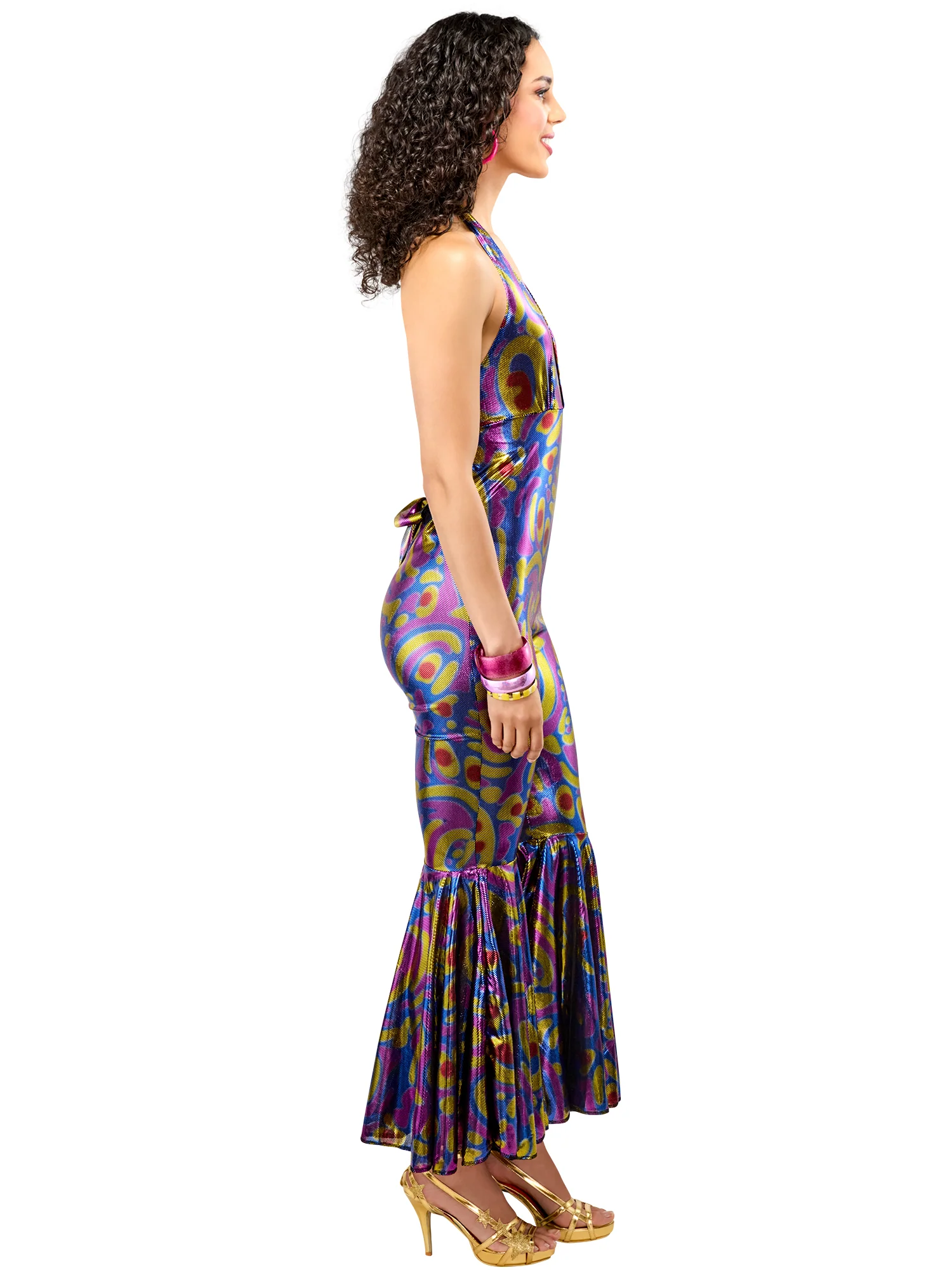 Women's 1970's Funky Disco Jumpsuit Costume - Image 3