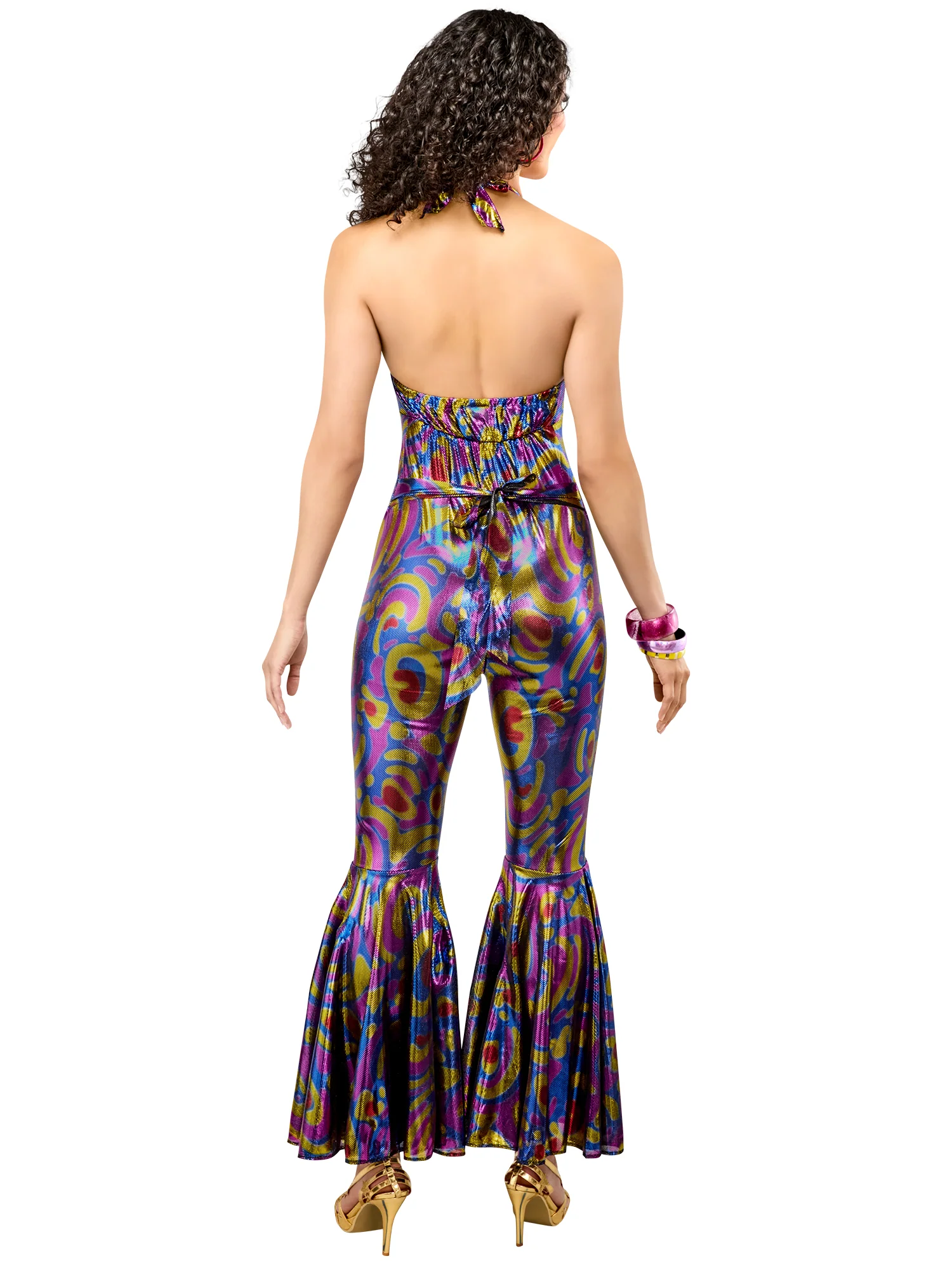 Women's 1970's Funky Disco Jumpsuit Costume - Image 4