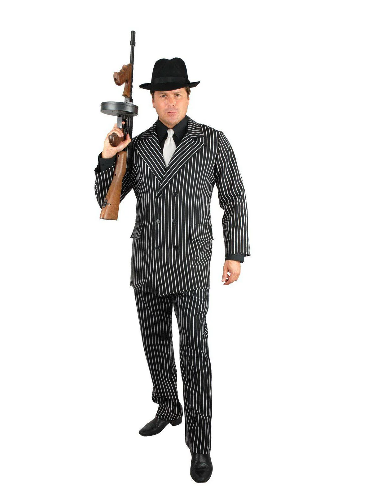 Adult Gangster Black/White Costume