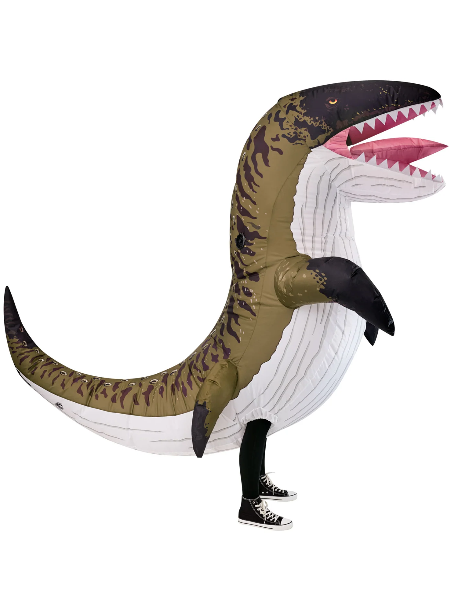 Adult Jurassic World Rebirth Mosasaurus Inflatable Costume - Image 4