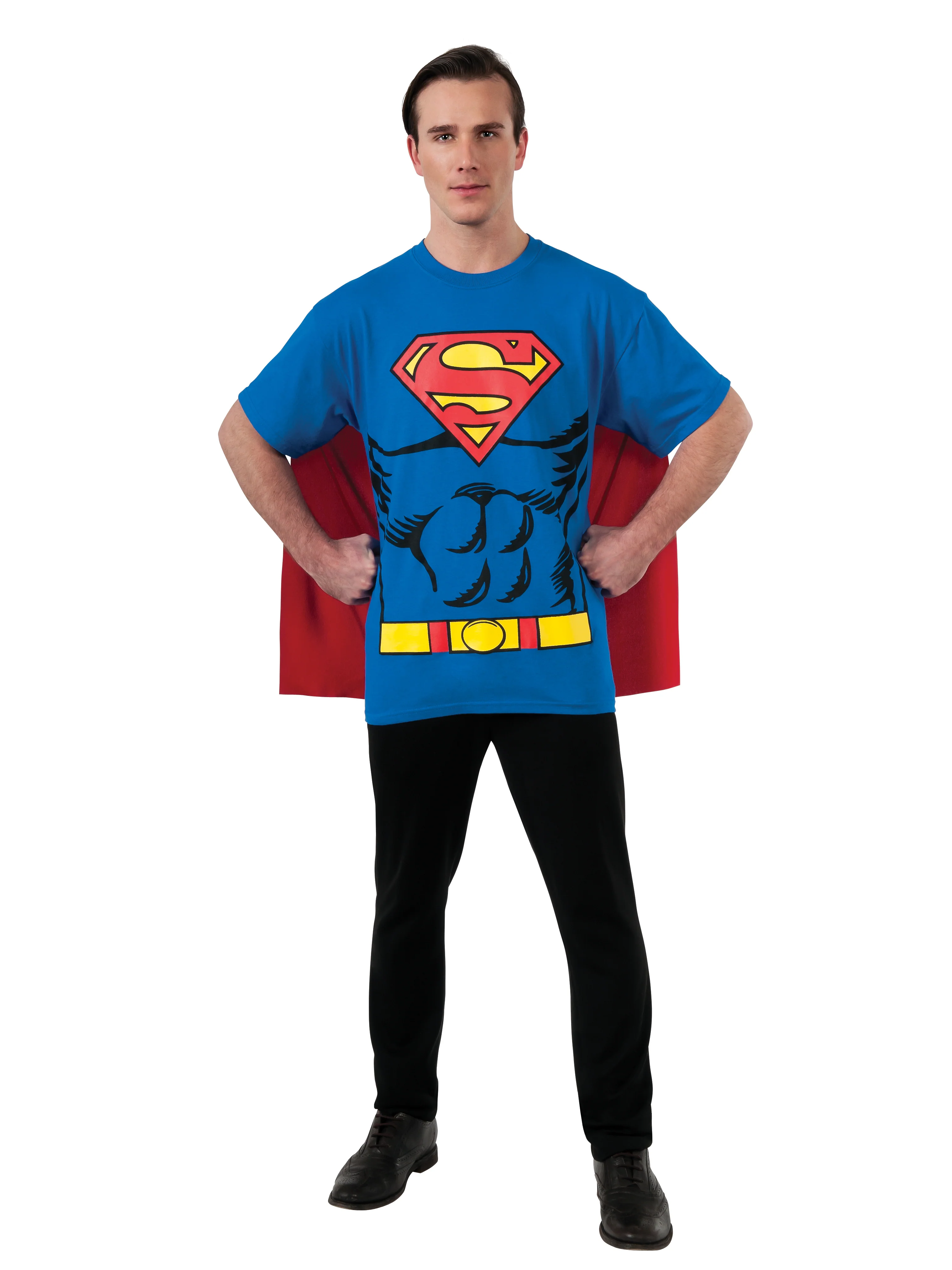 Men's Superman T-Shirt and Removable Cape Set