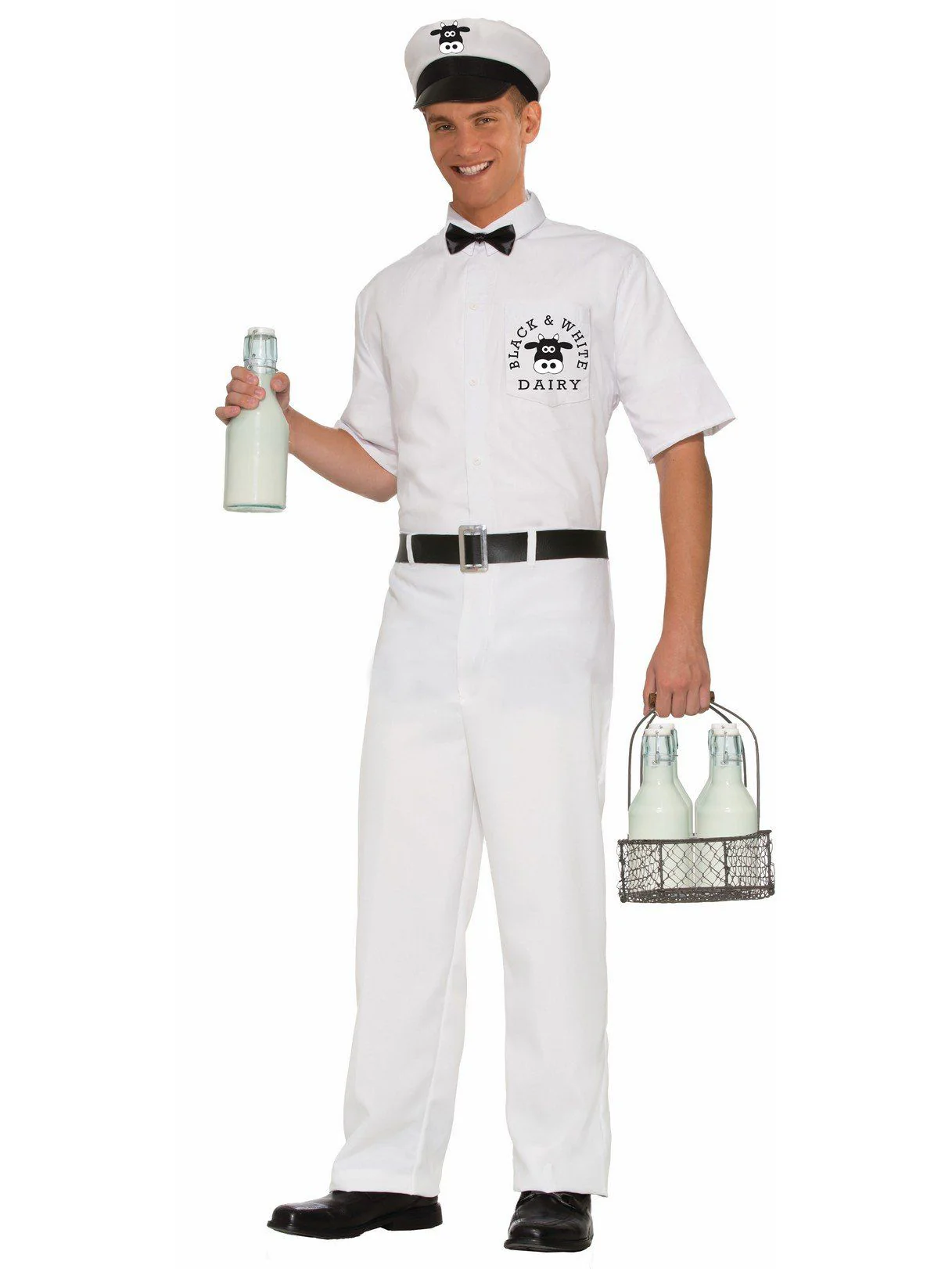 Men's 1950's Vintage Milkman Costume