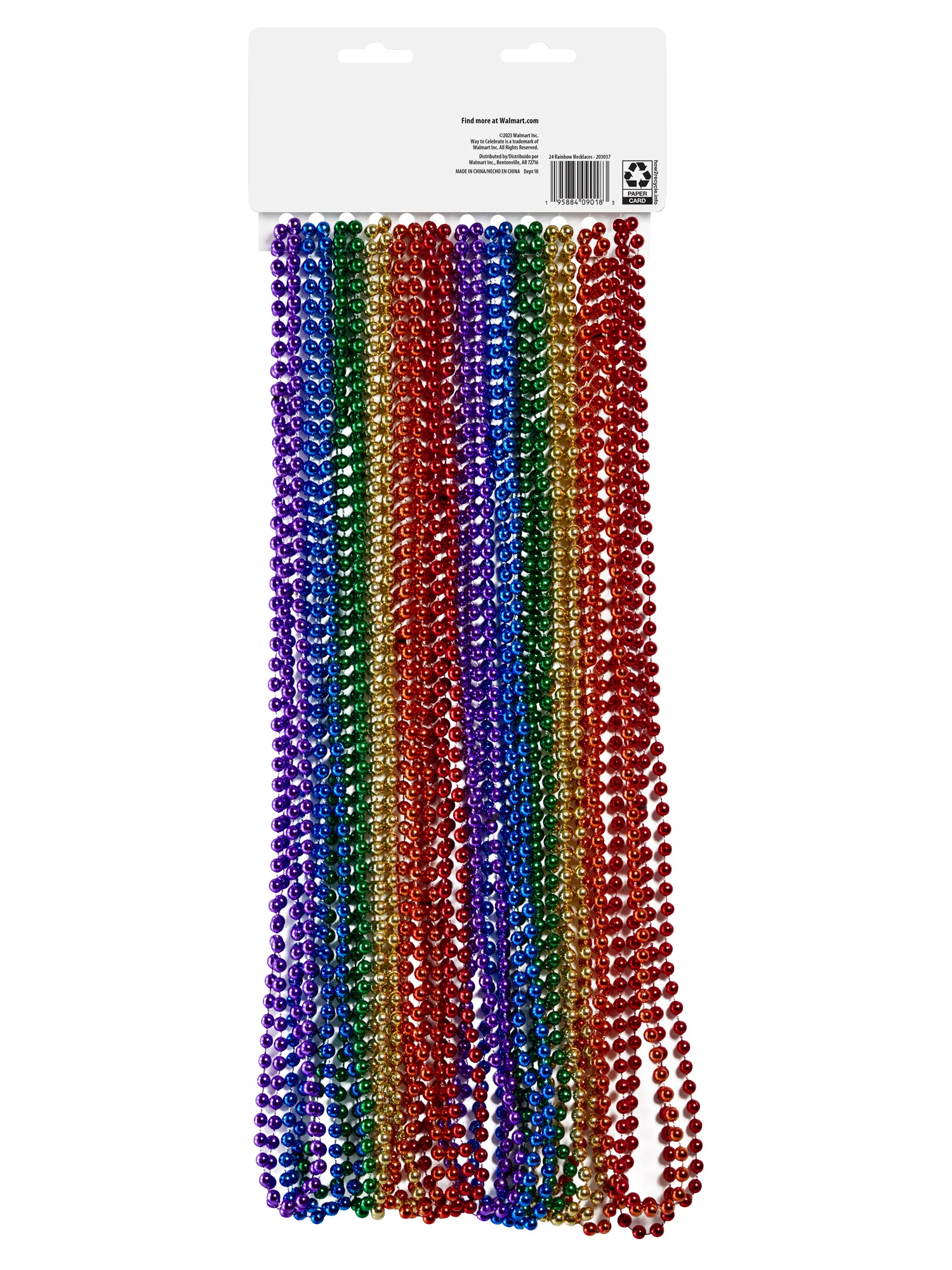 Adult Rainbow Pride Beaded Necklace - 24 Piece - Image 4