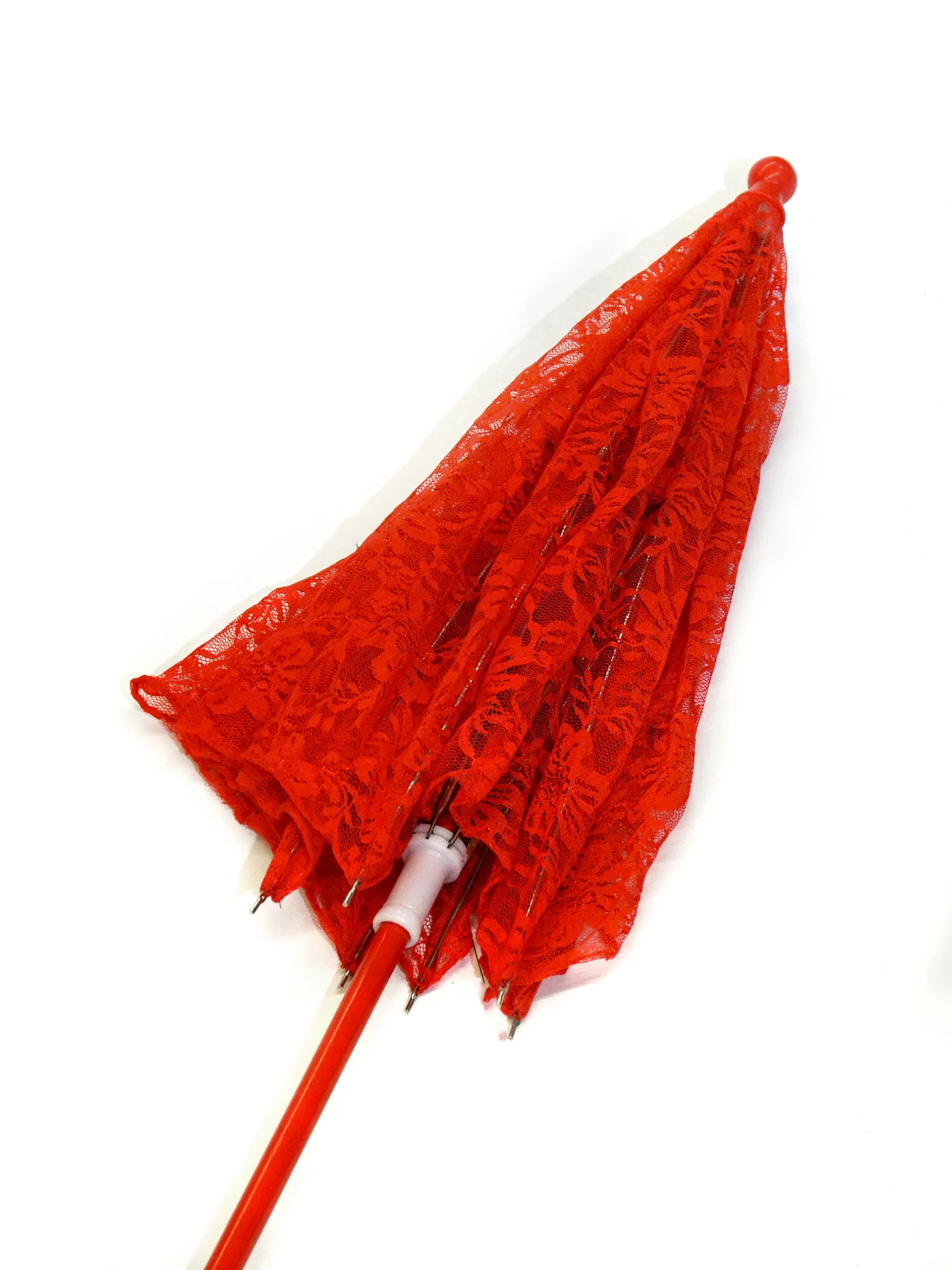 Adult Red Lace Parasol - Image 4