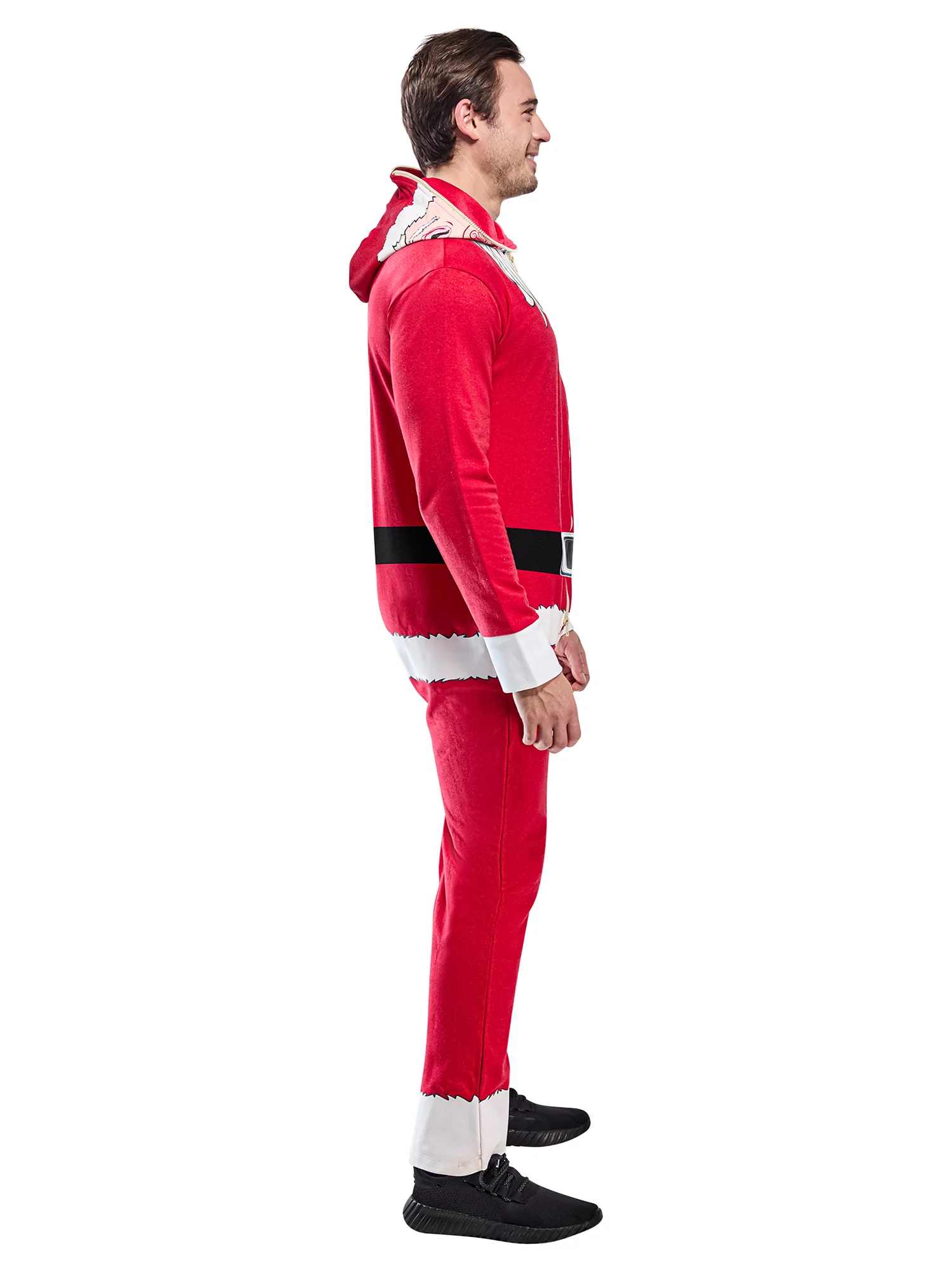 Adult Santa Claus Zipsters Hooded Costume - Image 6