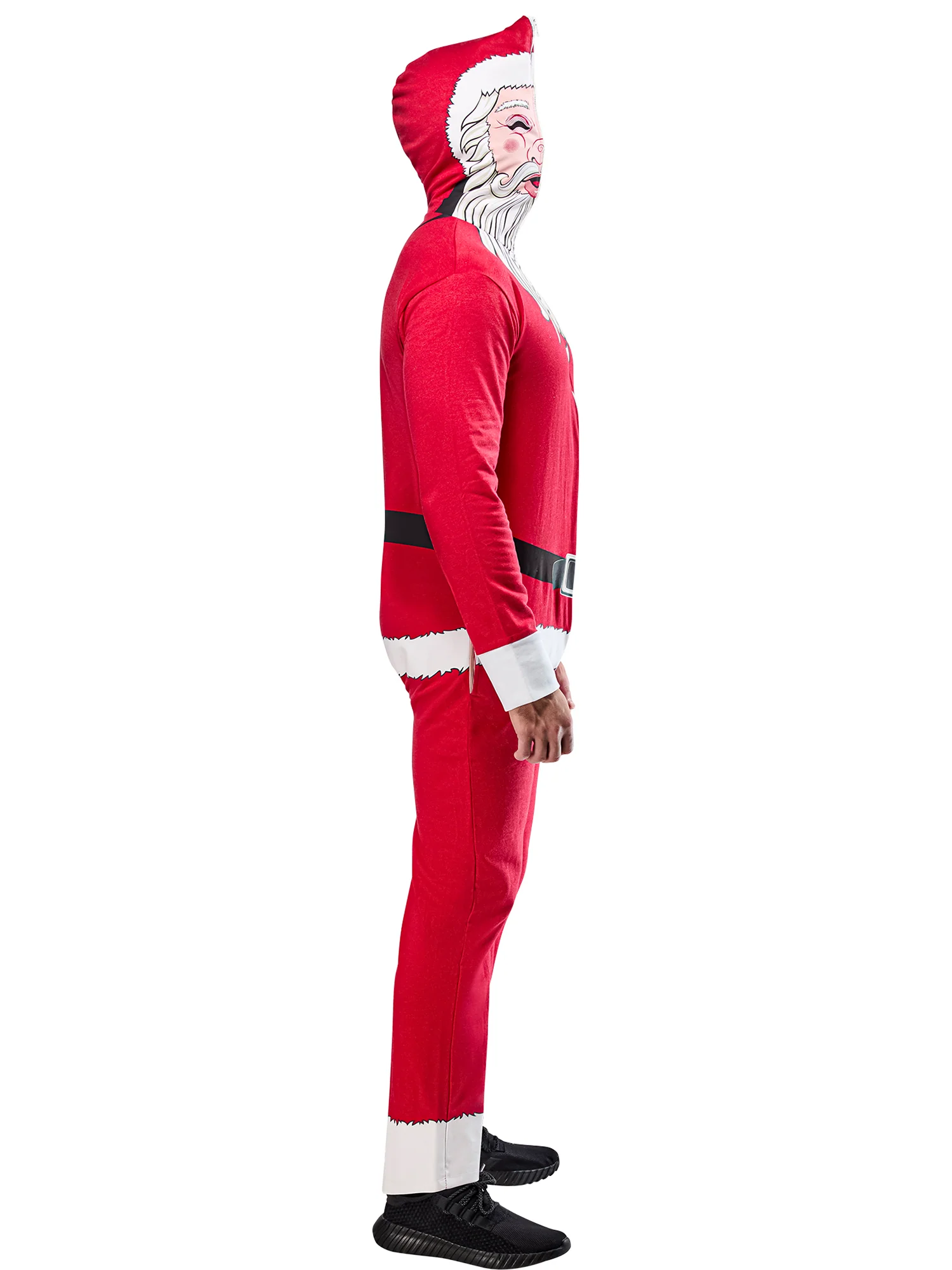 Adult Santa Claus Zipsters Hooded Costume - Image 7