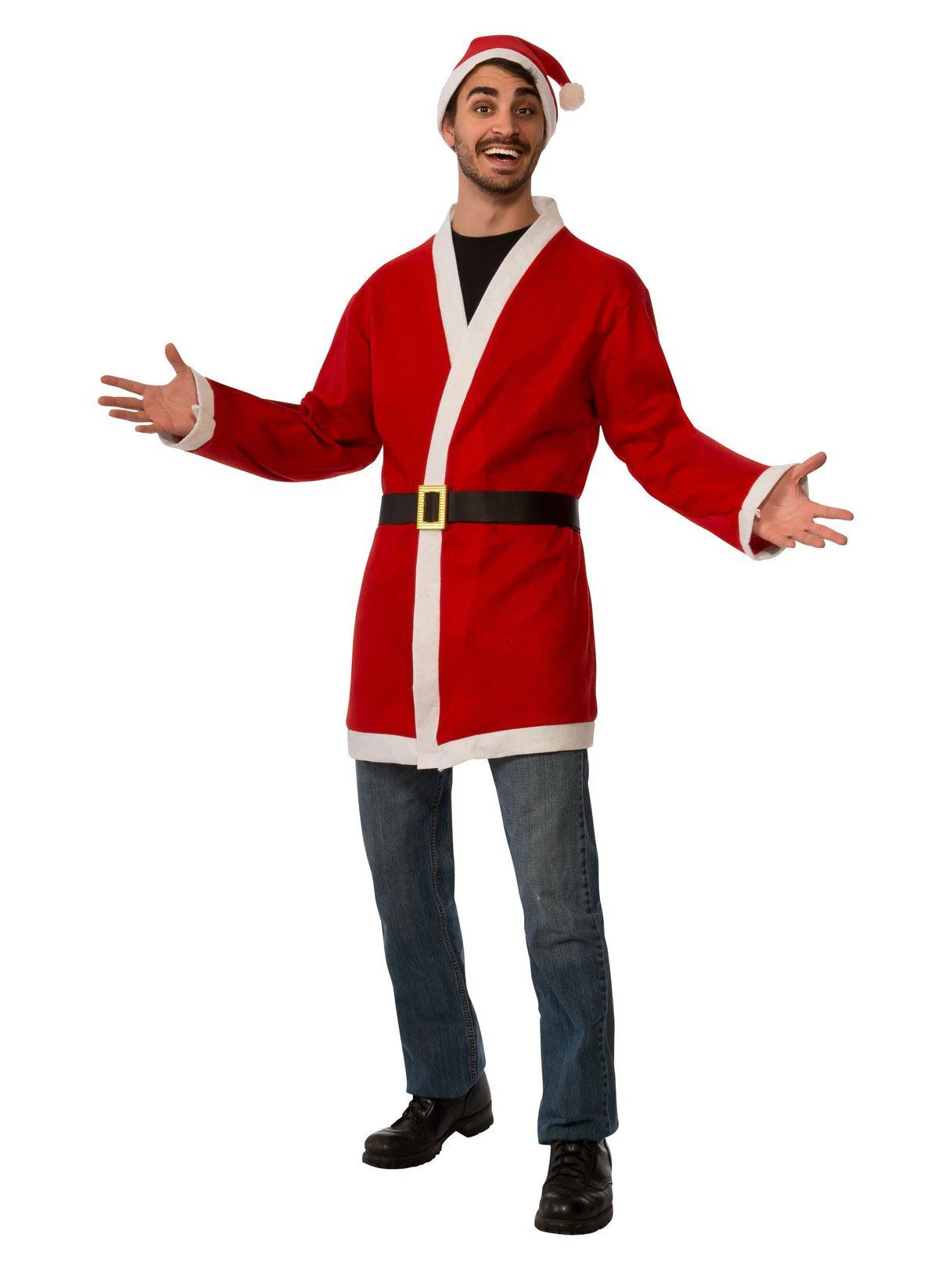 Men's Casual Santa Claus Jacket and Hat Set - Image 2