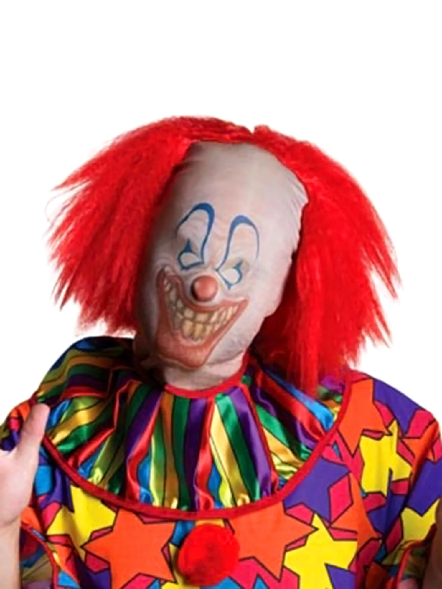 Adult Scary Clown Overhead Mask with Wig
