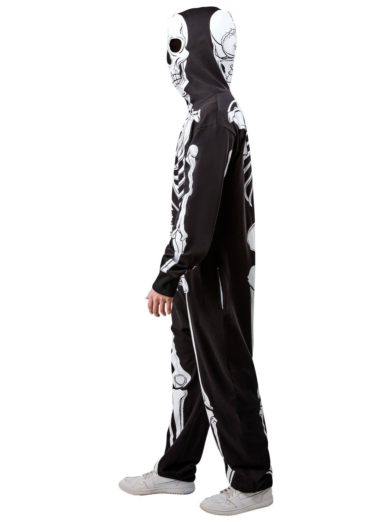 Adult Skeleton Zipsters Hooded Costume - Image 4