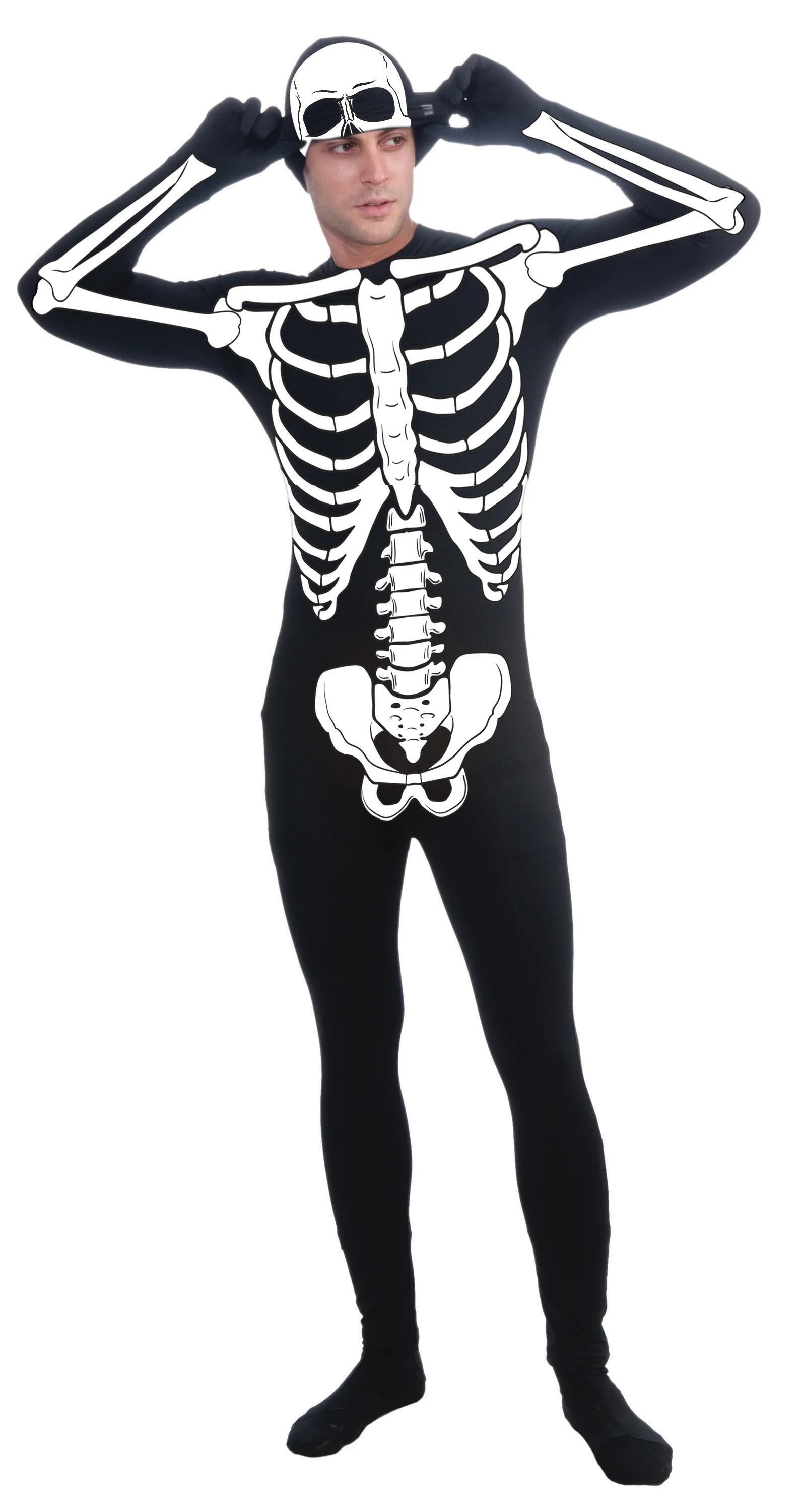 Men's Skeleton 2nd Skin Bodysuit Costume - Image 3