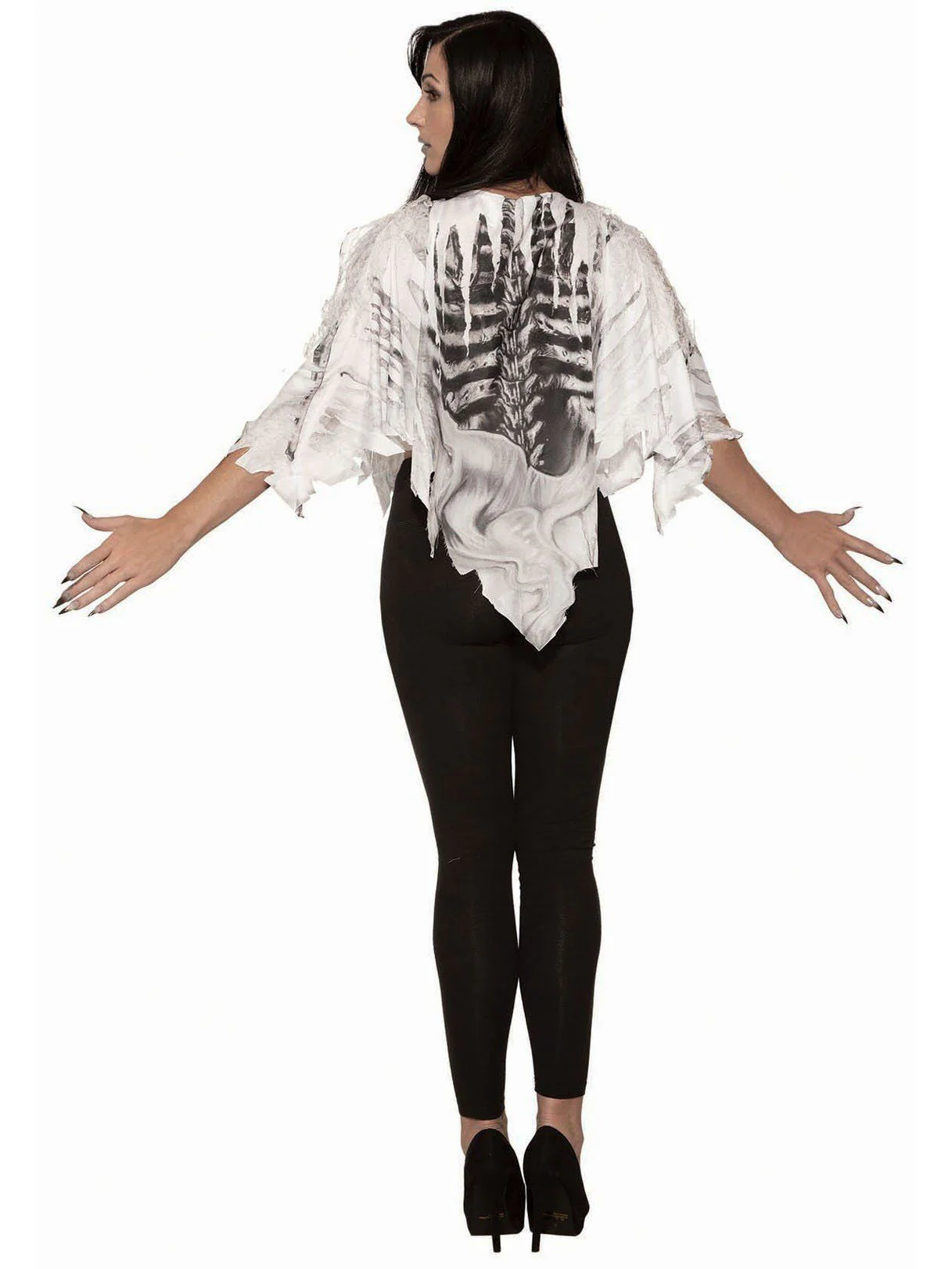 Adult Skeleton Poncho Costume - Image 2