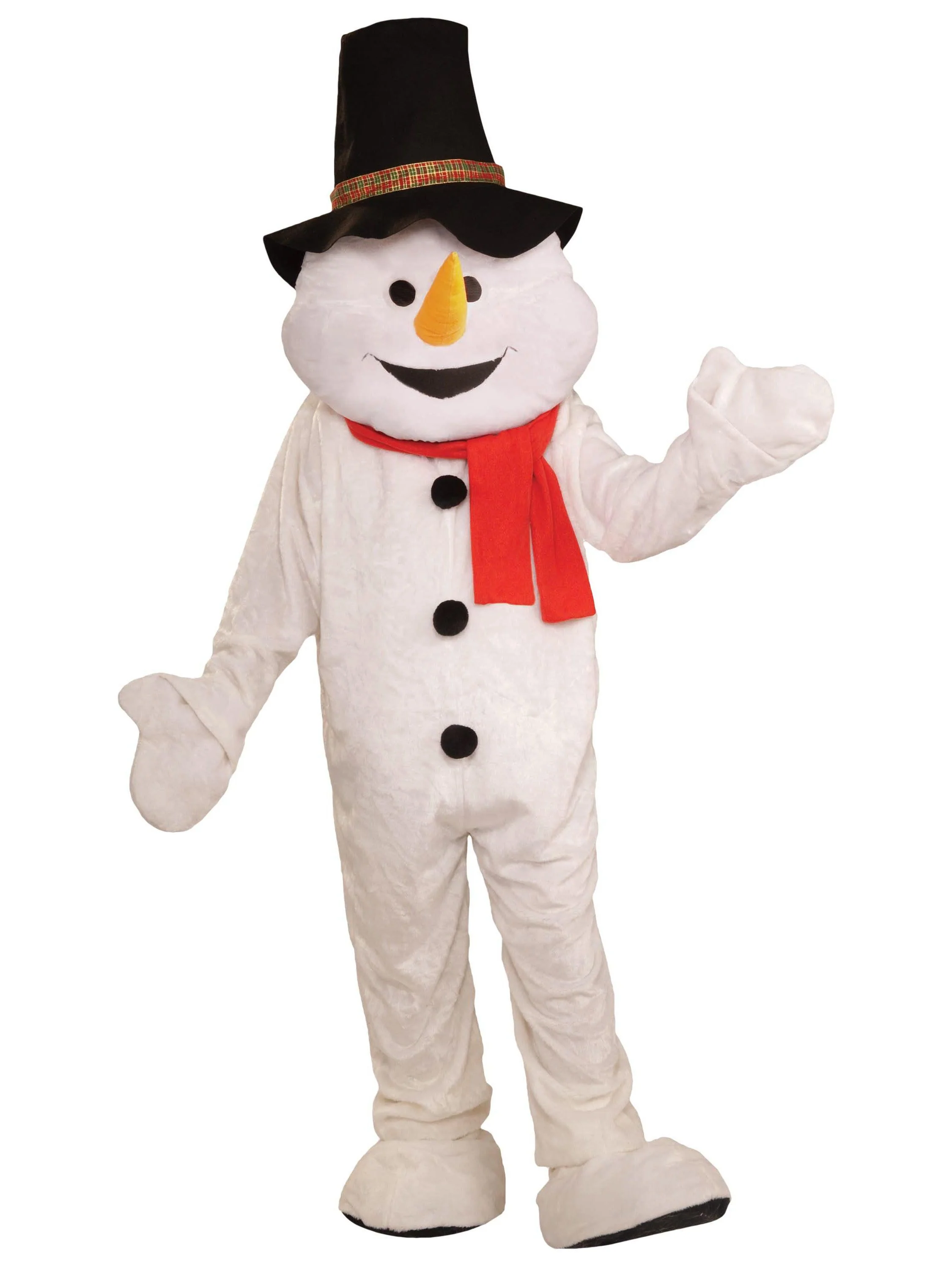 Adult Plush Snowman Mascot Costume
