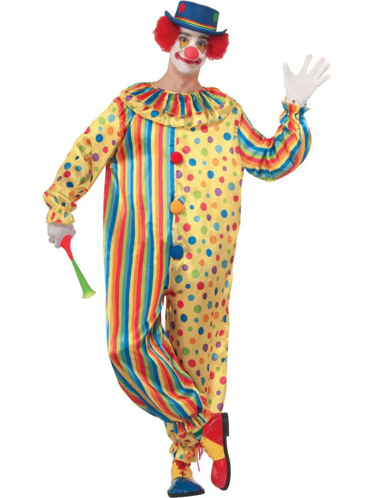 Men's Polka Dot and Striped Spots The Clown Costume