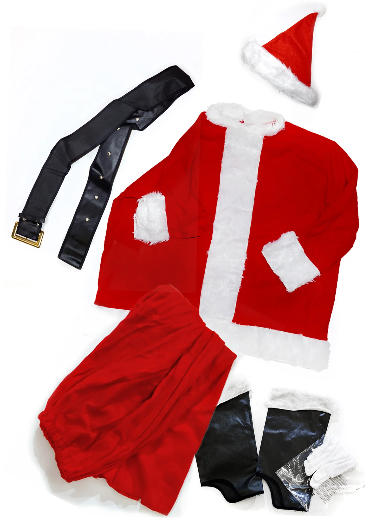 Men's Big and Tall Basic Santa Suit Costume - Economy - Image 2
