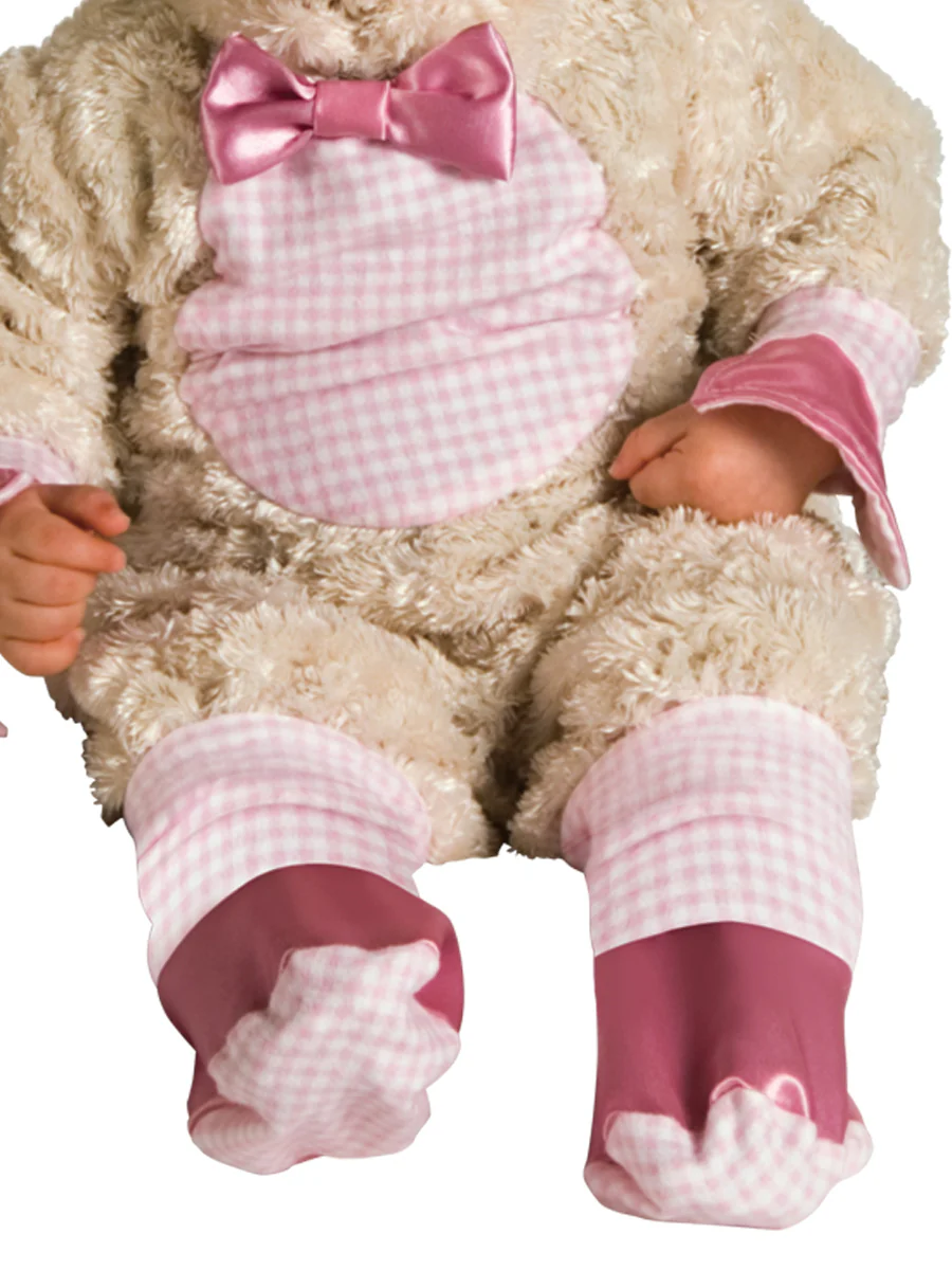 Fuzzy Pink Lamb Costume for Babies and Toddlers - Image 3