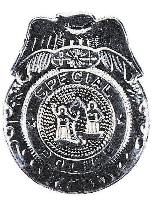 Adult Silver Police Badge Prop - Deluxe