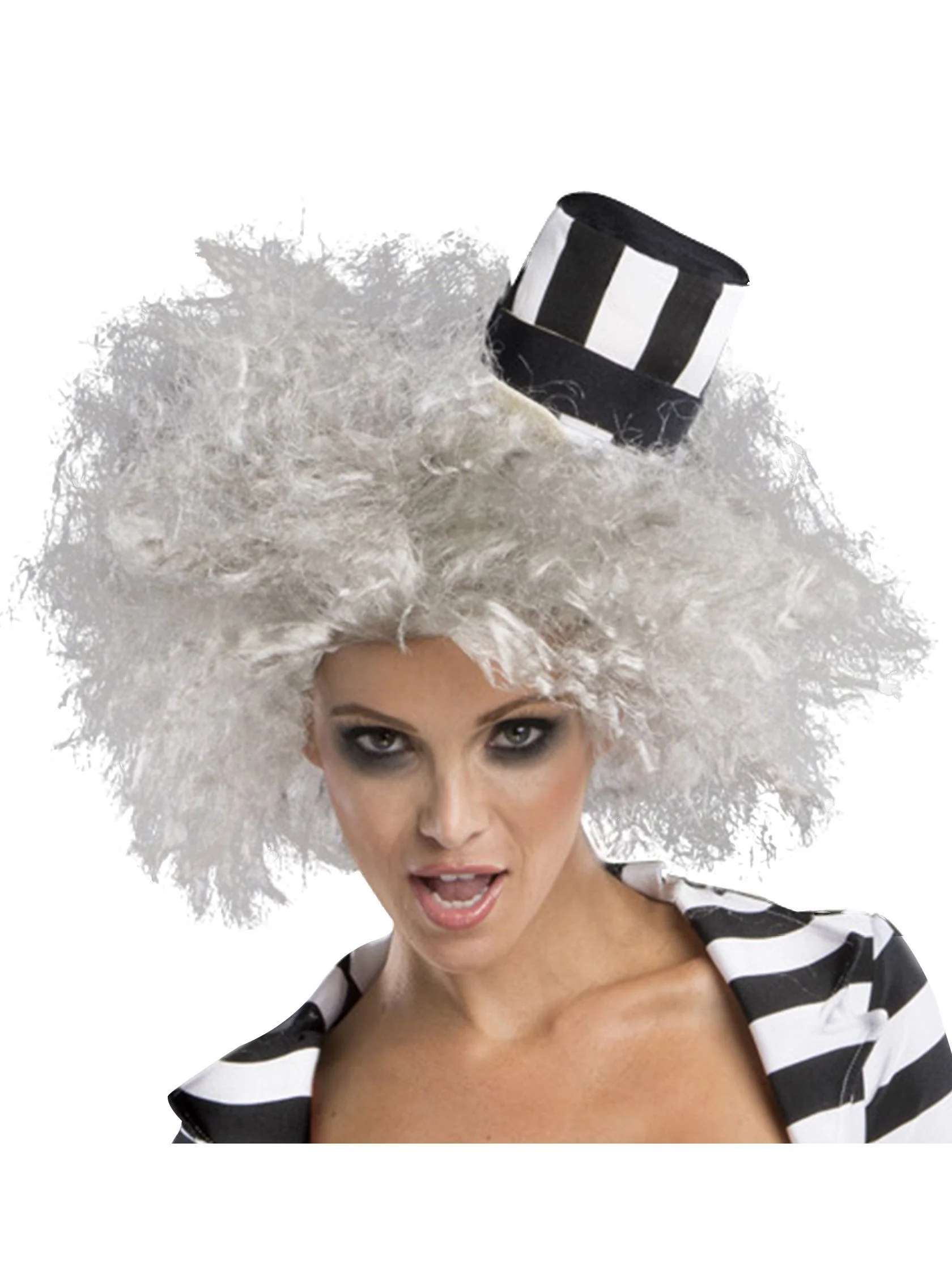 Women's White Beetlejuice Wig