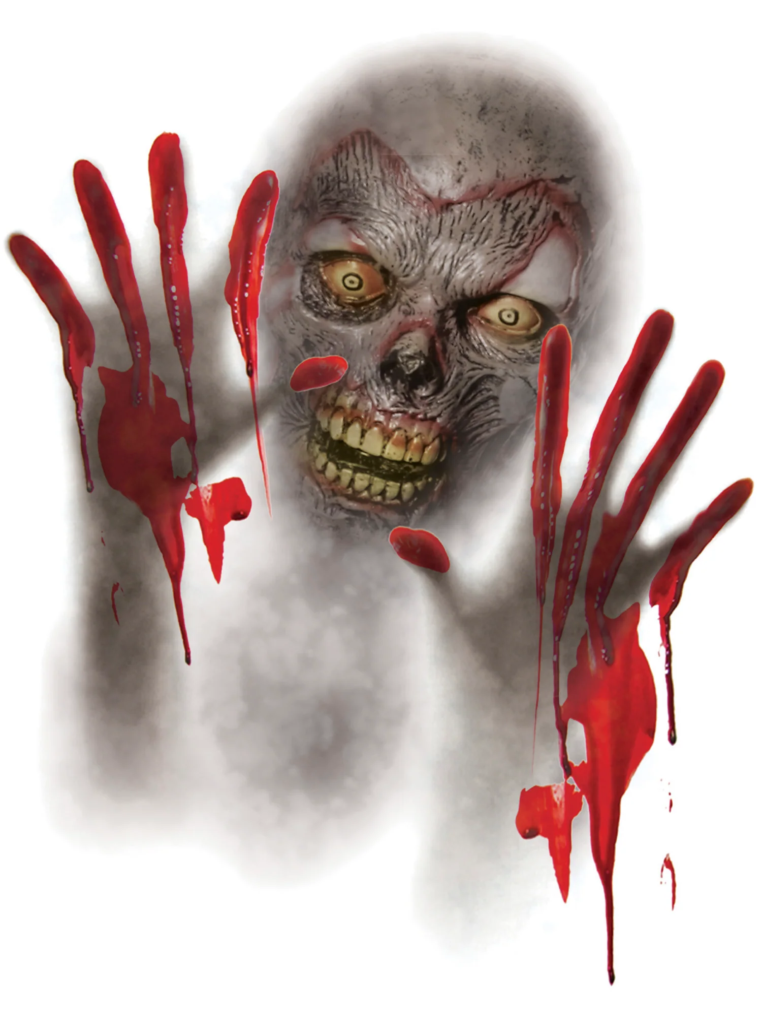 17-inch Bloody Zombie Removable Window and Mirror Decoration - Image 2