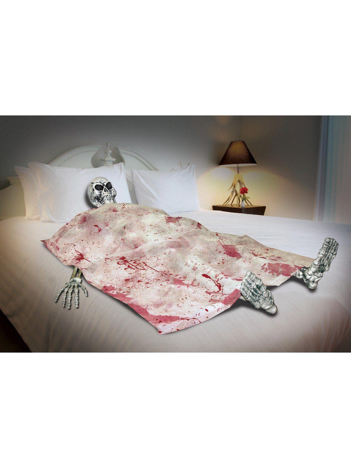 Lifesize Bloody Death Bed Skeleton Decoration