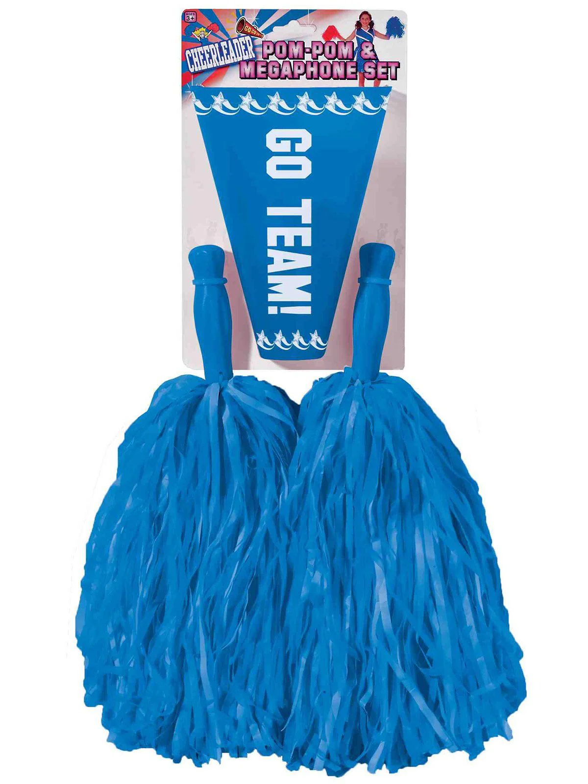Blue Pom-pom and Megaphone Cheerleader Set