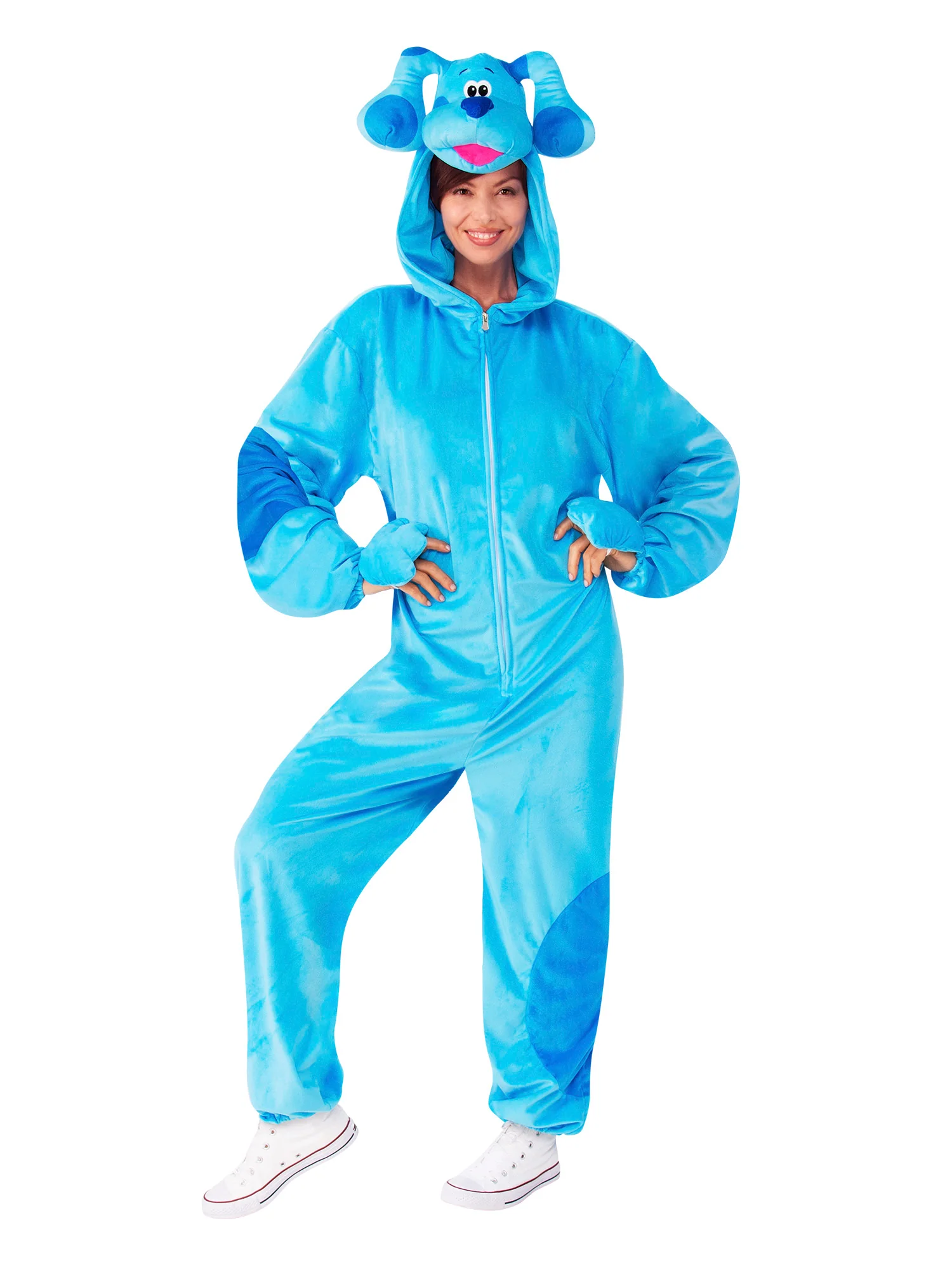 Adult Blue's Clues Blue Zipsters Costume - Image 2