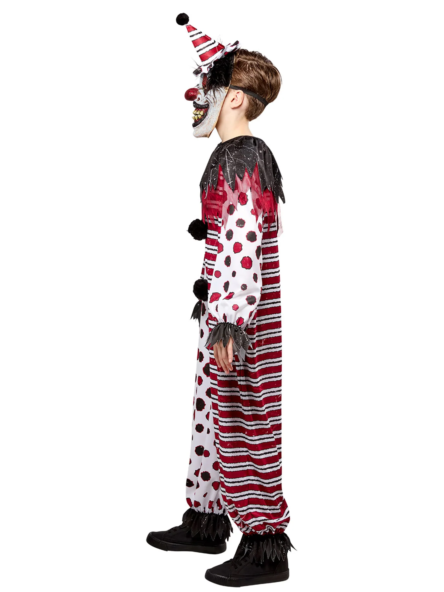 Boys' Creepy Clown Costume with Mask - Image 4