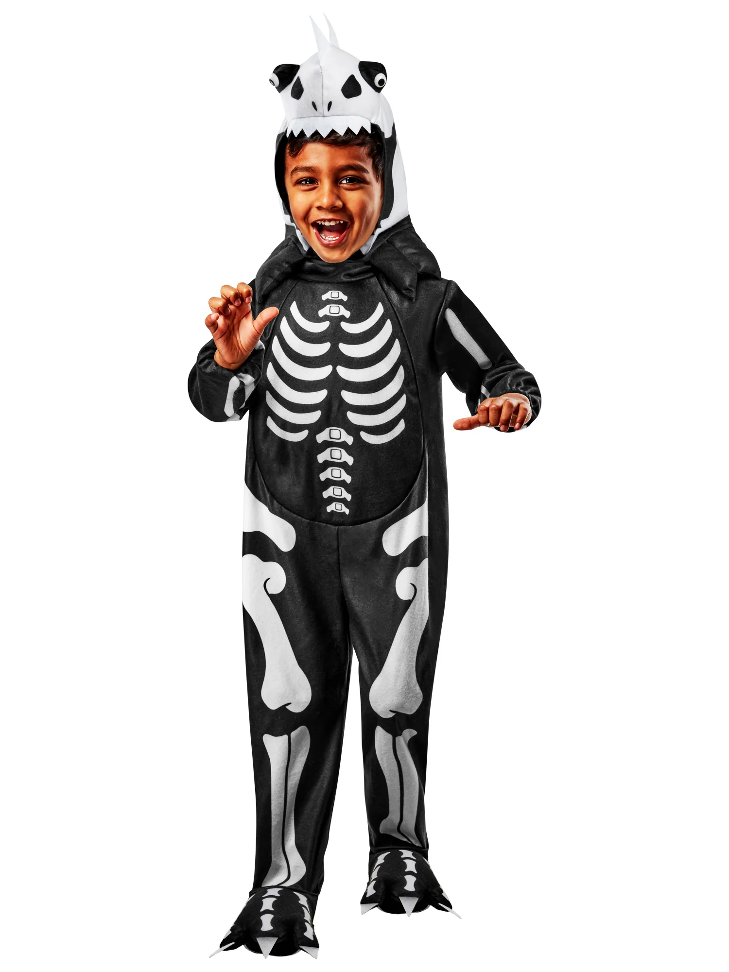 Boys' Skelesaurus Rex Glow in the Dark Costume with Sound for Toddlers - Image 2