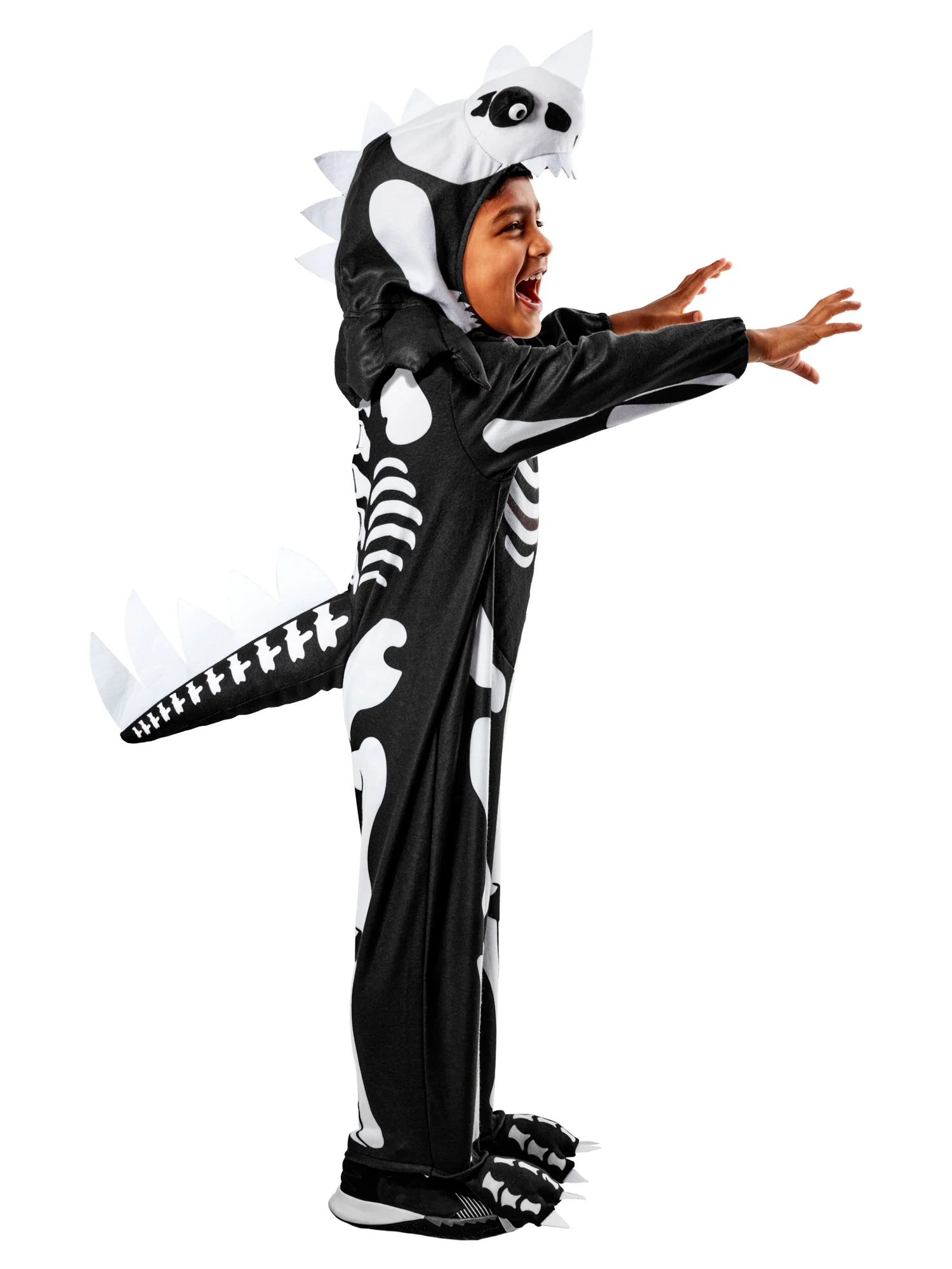 Boys' Skelesaurus Rex Glow in the Dark Costume with Sound for Toddlers - Image 3