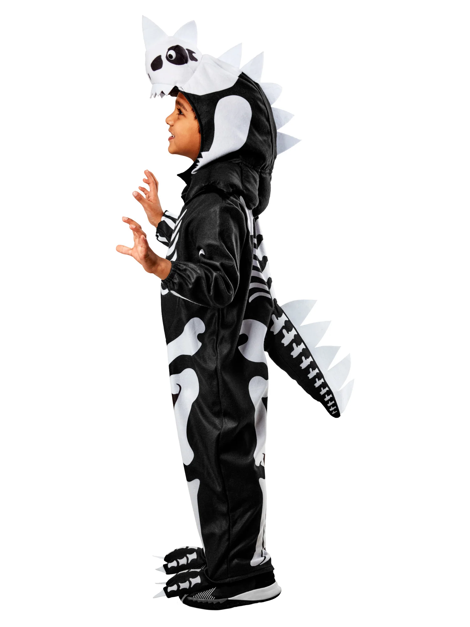 Boys' Skelesaurus Rex Glow in the Dark Costume with Sound for Toddlers - Image 4