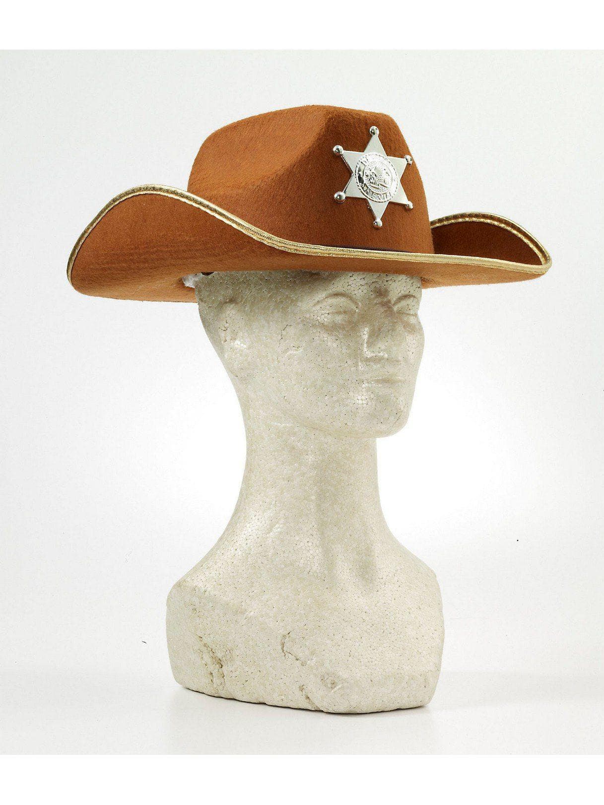 Kids' Brown Cowboy Hat with Badge