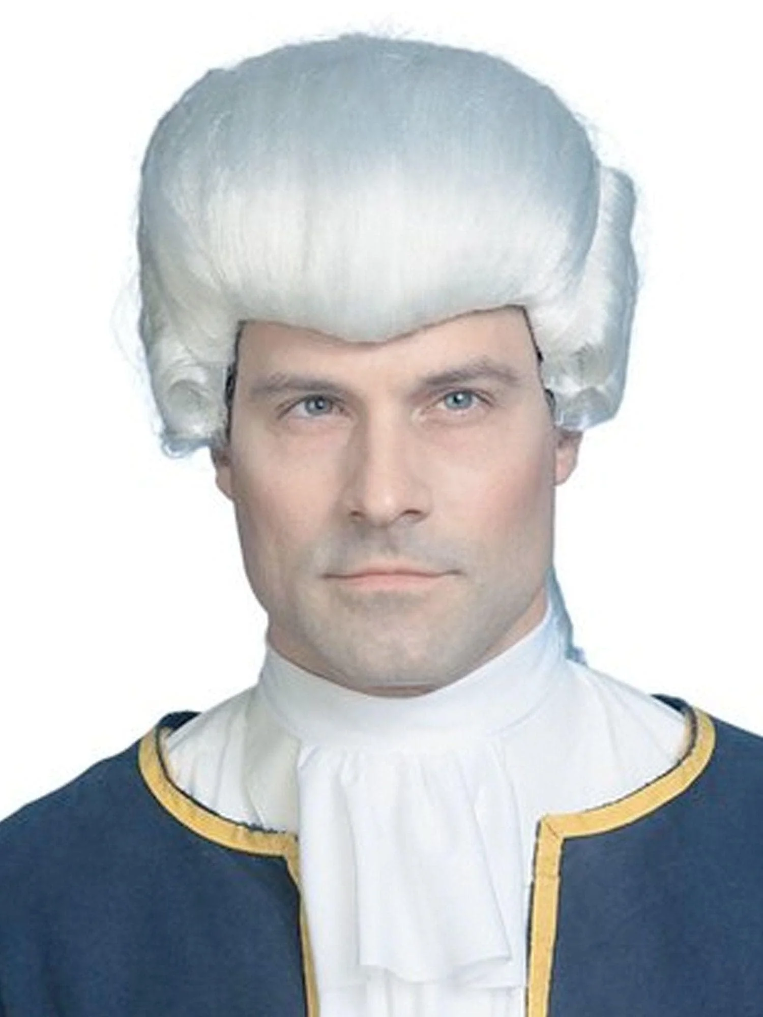 Men's White Colonial Wig - Image 2