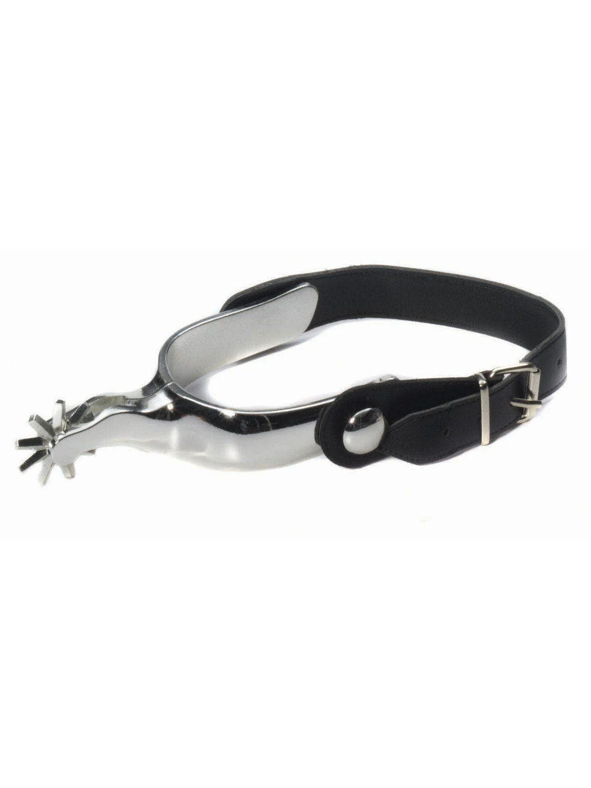 Adult Black and Silver Cowboy Spurs - Deluxe